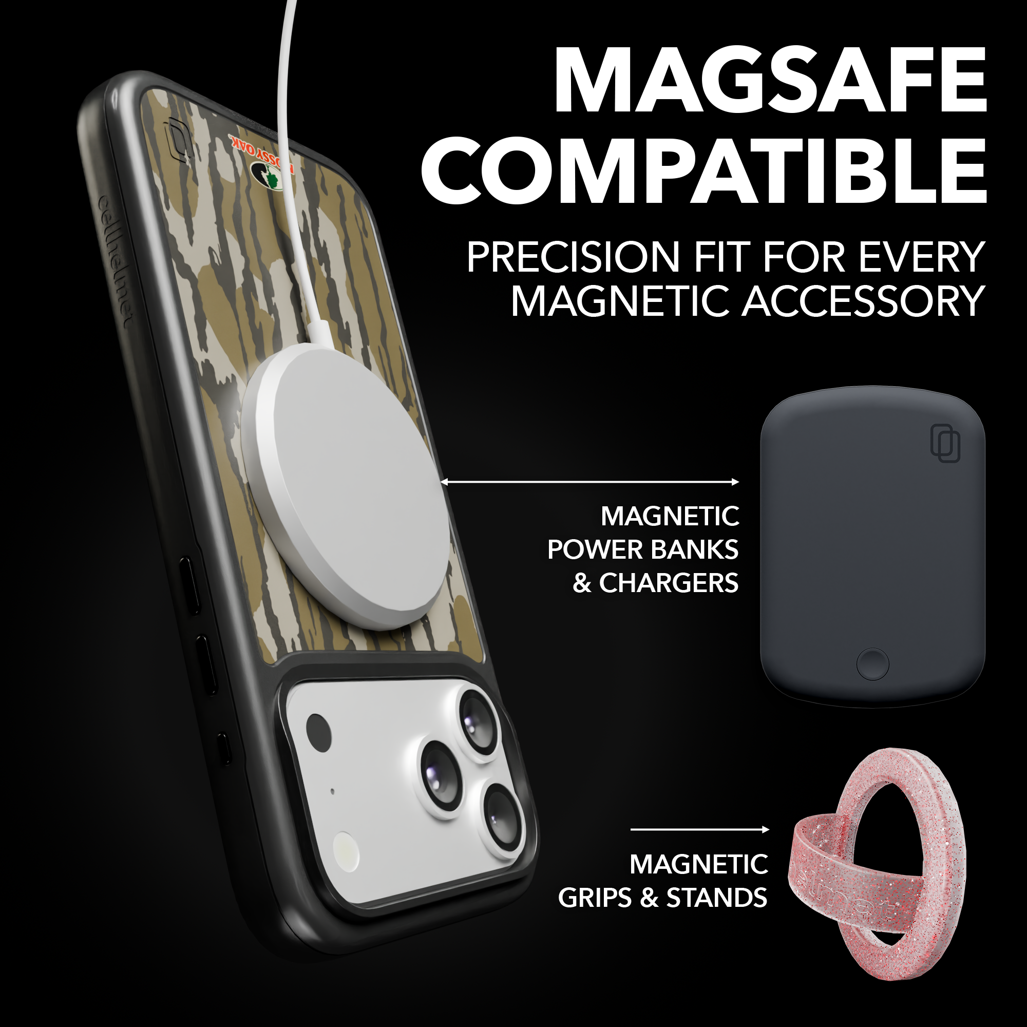 Mossy Oak Collection - Bottomland for Apple iPhone 17 Pro Max - Black Bottomland / iPhone 17 Pro Max / Black