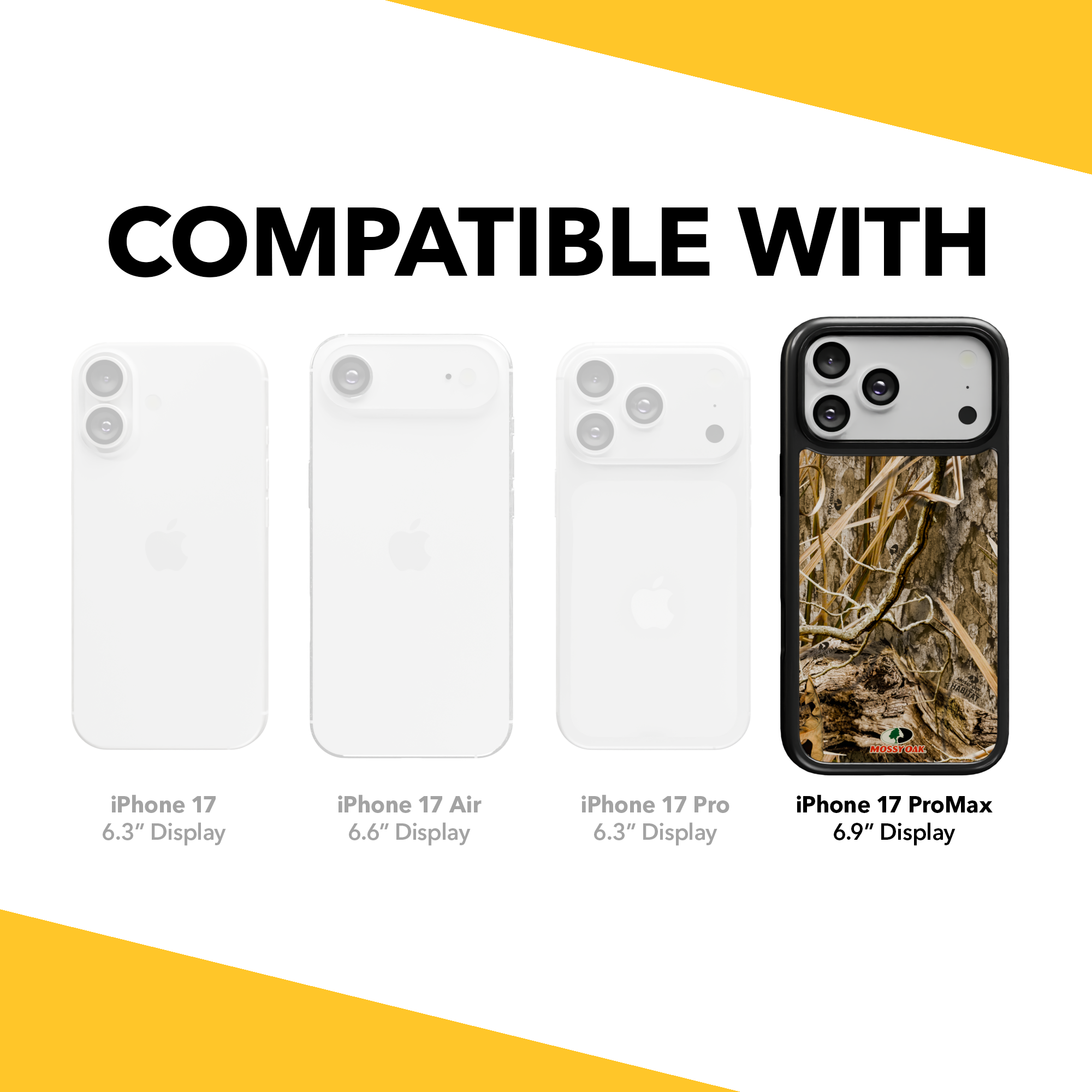 Mossy Oak Collection - Shadow Grass for Apple iPhone 17 Pro Max - Black Shadow Grass / iPhone 17 Pro Max / Black