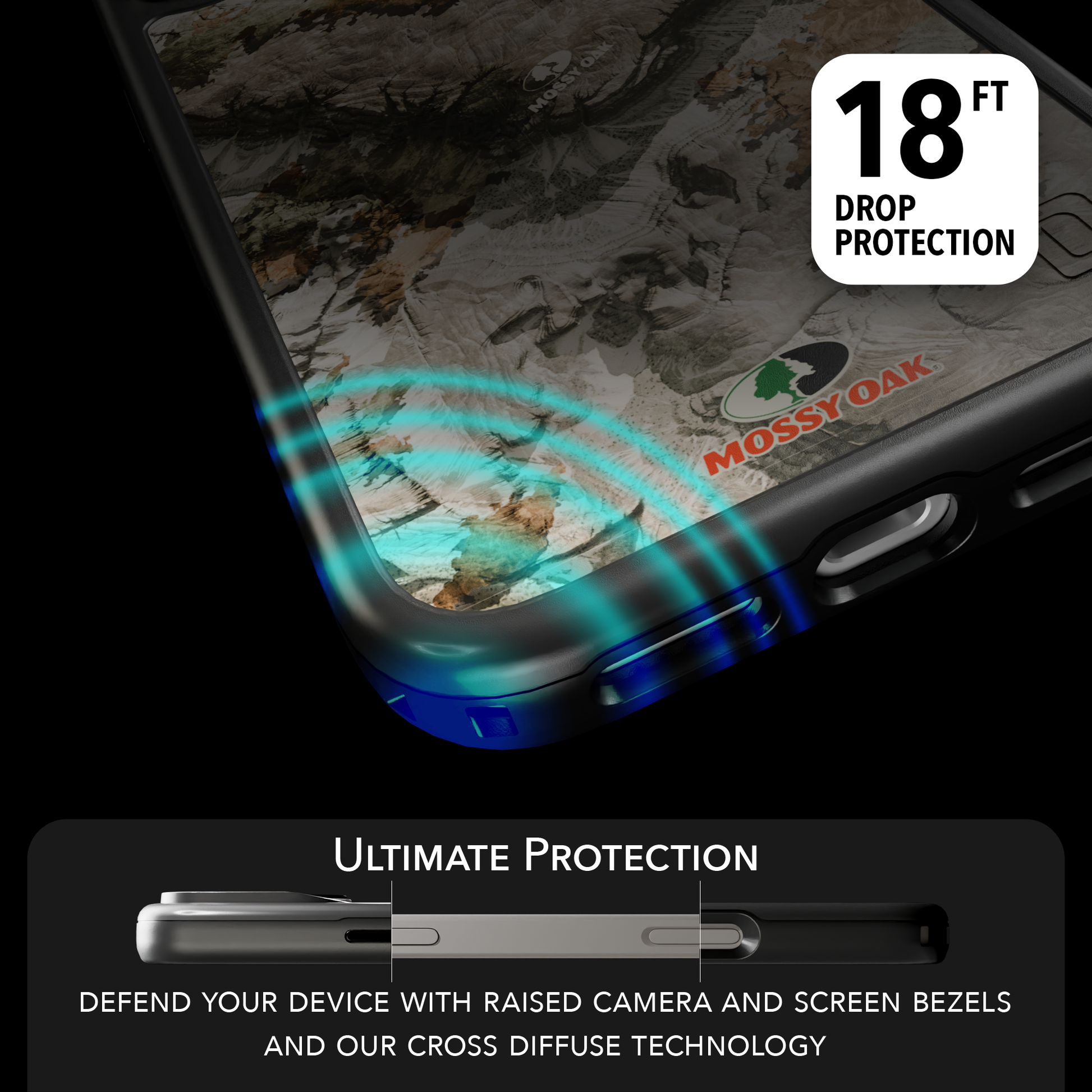 Mossy Oak Collection - Terra Gila for Apple iPhone 17 Pro Max - Black Terra Gila / iPhone 17 Pro Max / Black