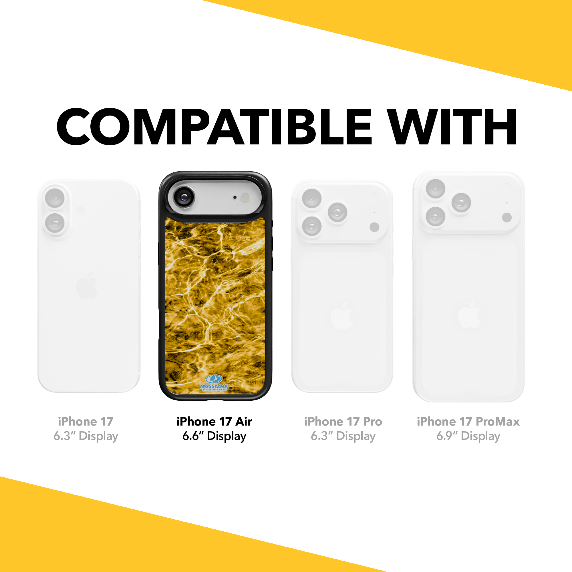 Mossy Oak Collection - Agua Yellowfin for Apple iPhone Air - Black Agua Yellowfin / iPhone Air / Black