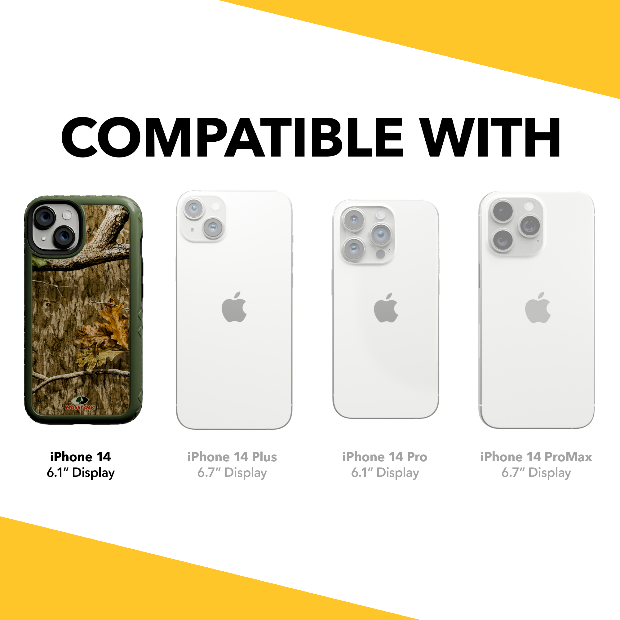 Shock-Absorbent MagSafe® Case for Apple iPhone 14 | Mossy Oak Country Roots Camo