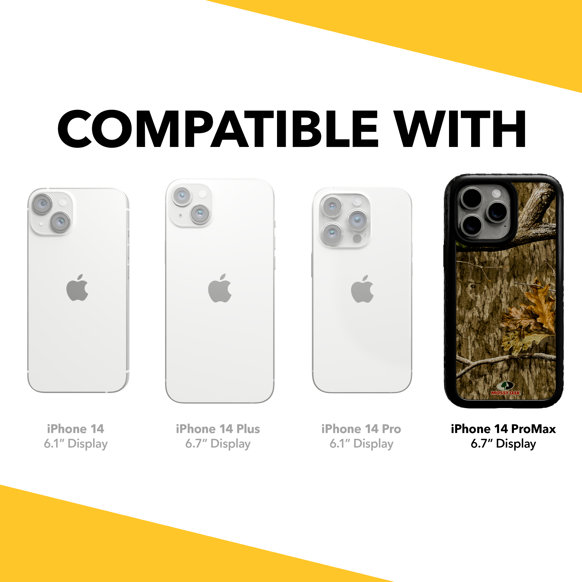 Shock-Absorbent MagSafe® Case for Apple iPhone 14 Pro Max | Mossy Oak Country Roots Camo