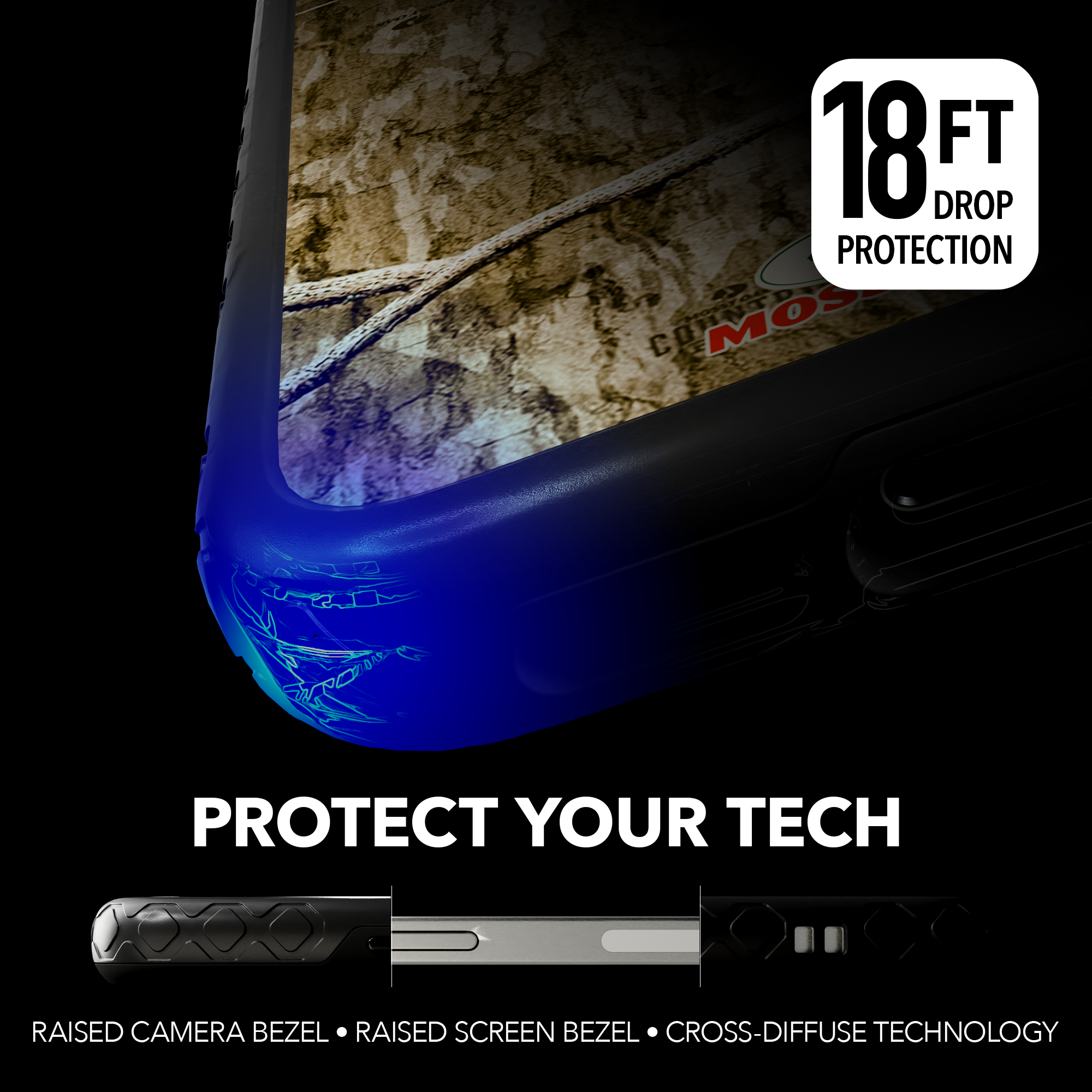 Shock-Absorbent MagSafe® Case for Apple iPhone 14 Pro | Mossy Oak Country Roots Camo