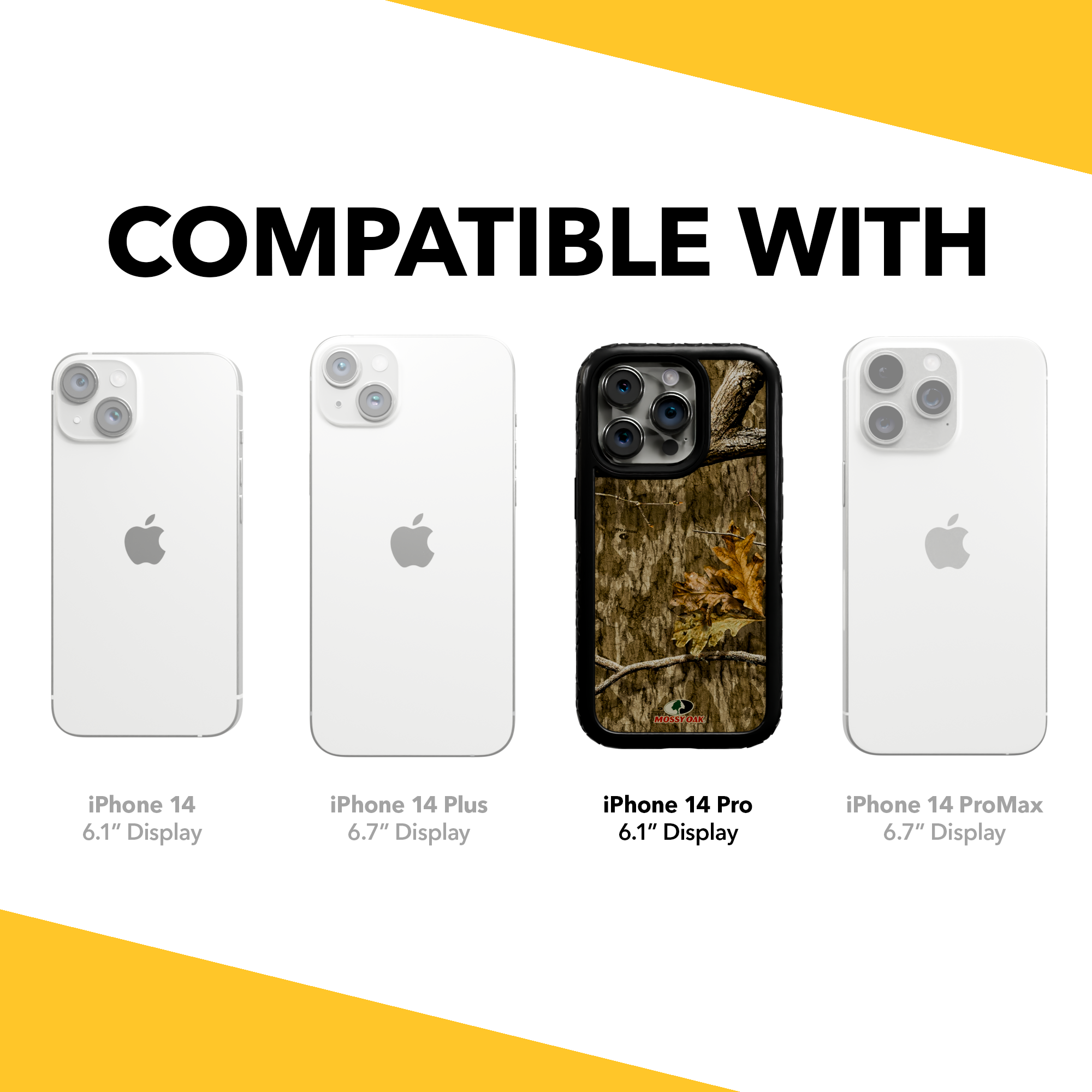 Shock-Absorbent MagSafe® Case for Apple iPhone 14 Pro | Mossy Oak Country Roots Camo