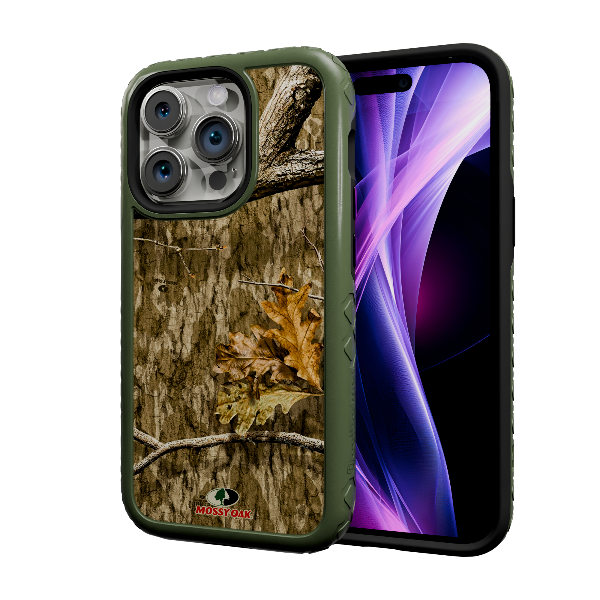 Shock-Absorbent MagSafe® Case for Apple iPhone 14 Pro | Mossy Oak Country Roots Camo