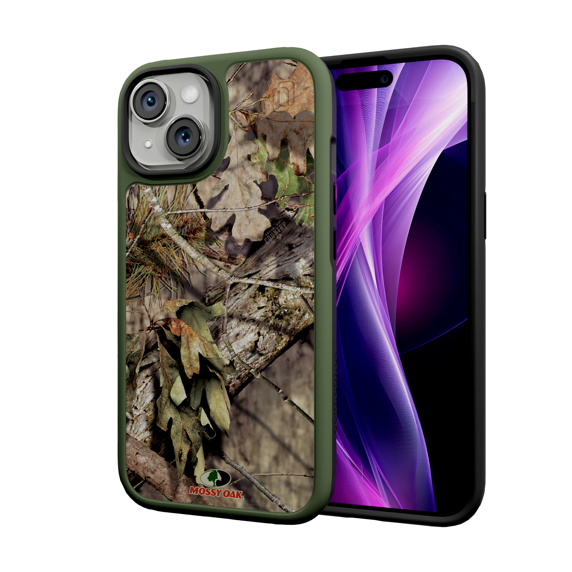 Mossy Oak Fortitude Series for Apple iPhone 15 - Breakup Country Olive Green