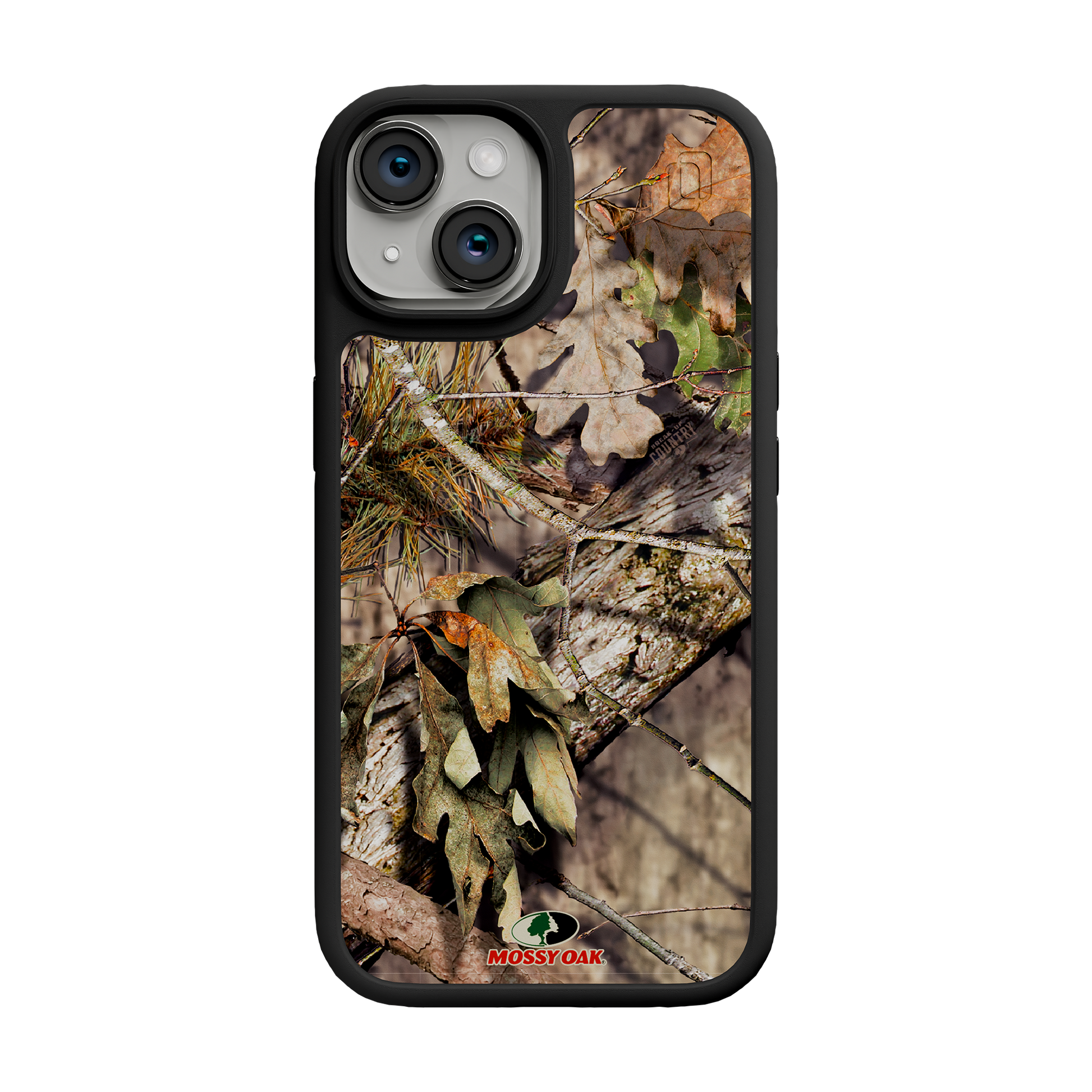 Shock-Absorbent MagSafe® Case for Apple iPhone 15 | Mossy Oak Breakup Country Camo Onyx Black