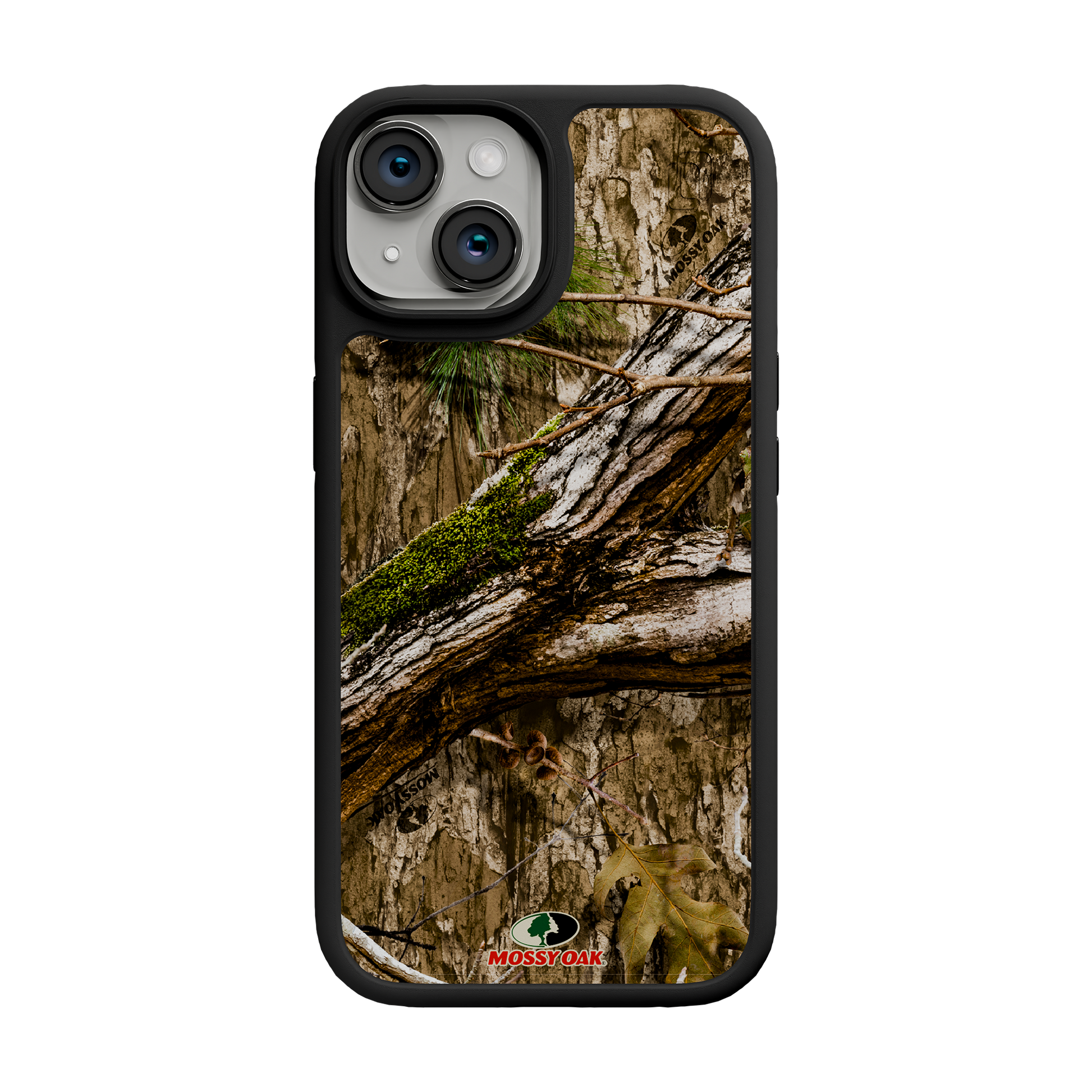 Shock-Absorbent MagSafe® Case for Apple iPhone 15 | Mossy Oak Country DNA Camo Onyx Black