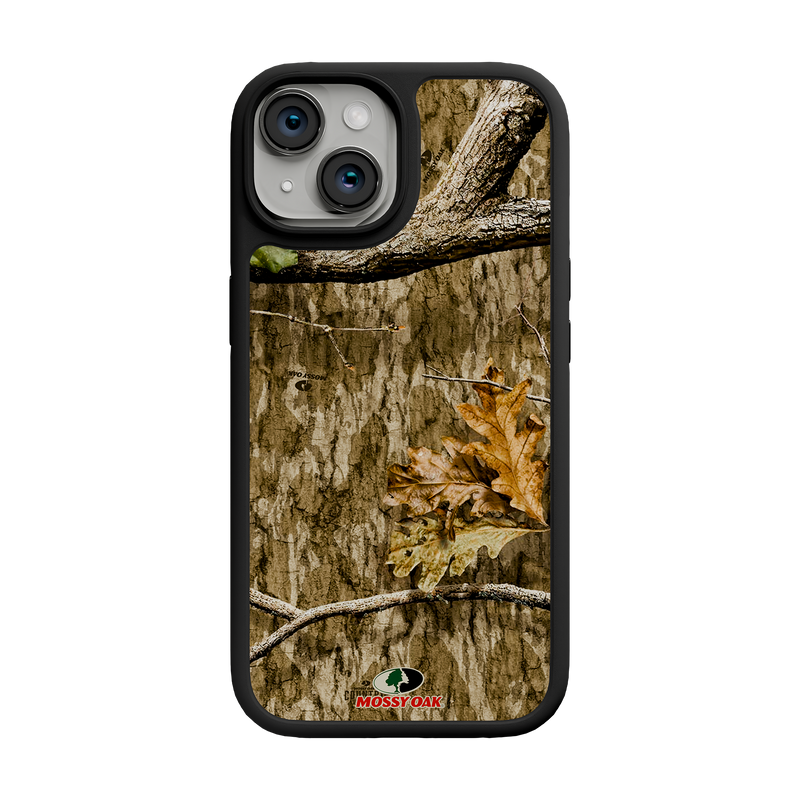 Shock-Absorbent MagSafe® Case for Apple iPhone 15 | Mossy Oak Country Roots Camo Onyx Black