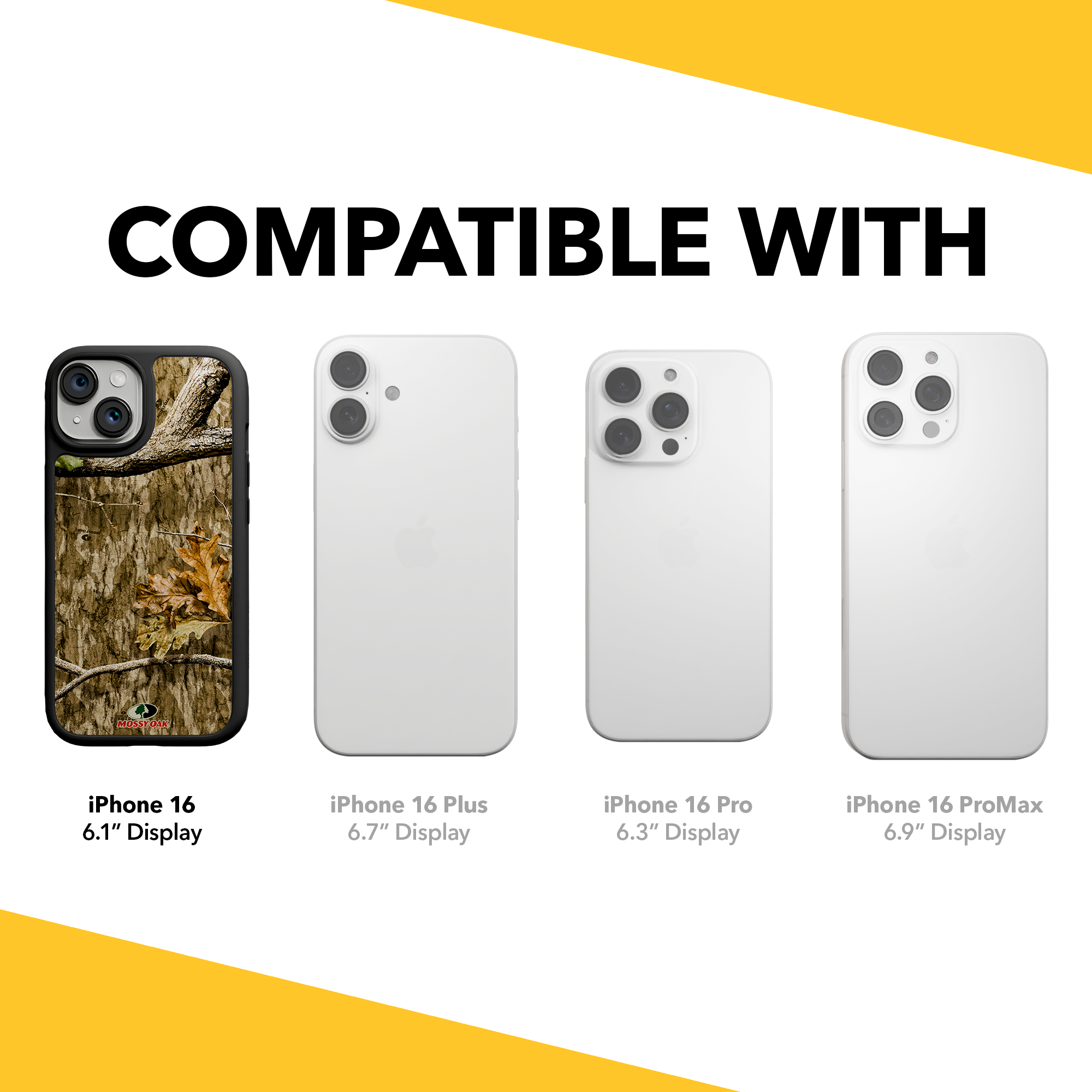 Shock-Absorbent MagSafe® Case for Apple iPhone 15 | Mossy Oak Country Roots Camo Onyx Black