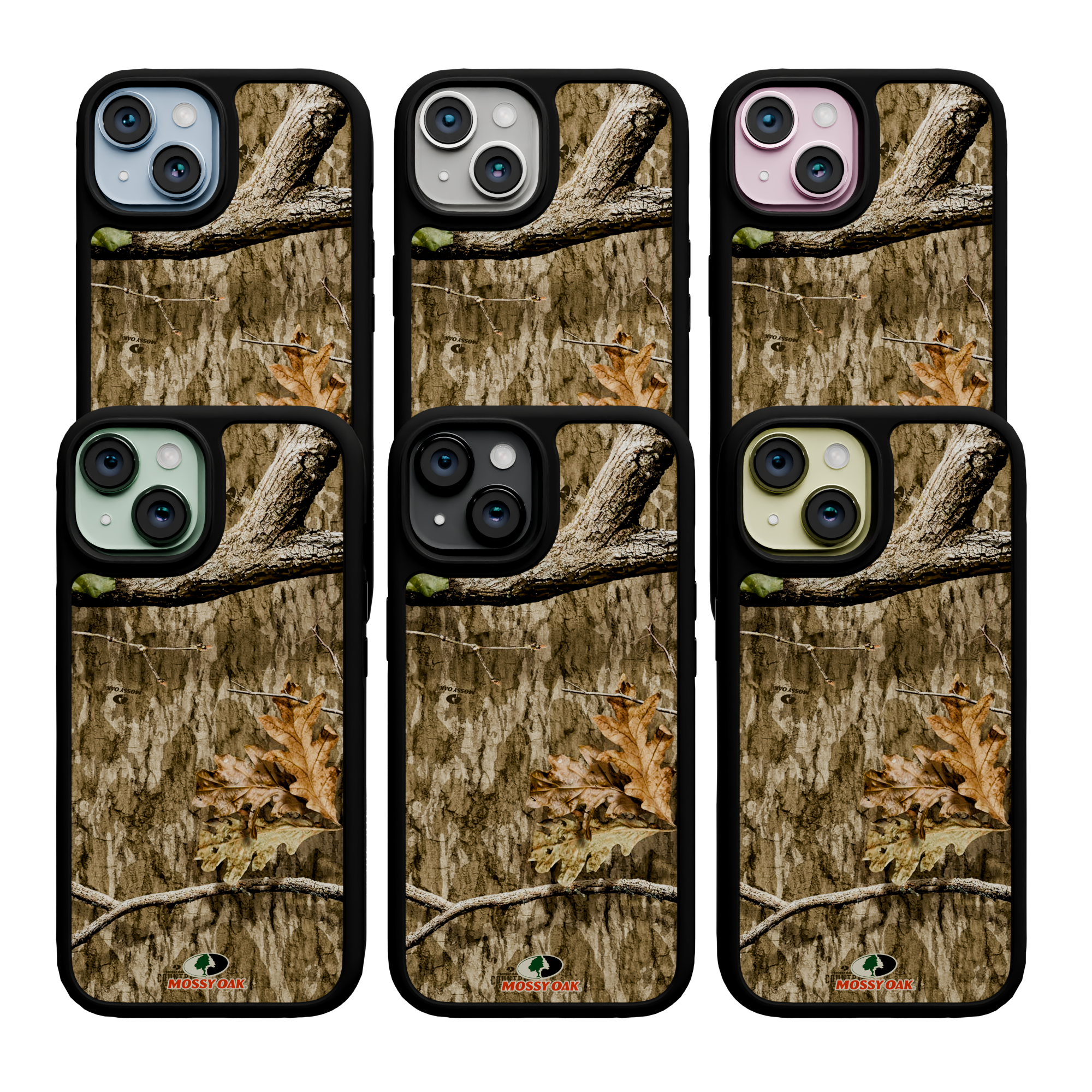 Shock-Absorbent MagSafe® Case for Apple iPhone 15 | Mossy Oak Country Roots Camo