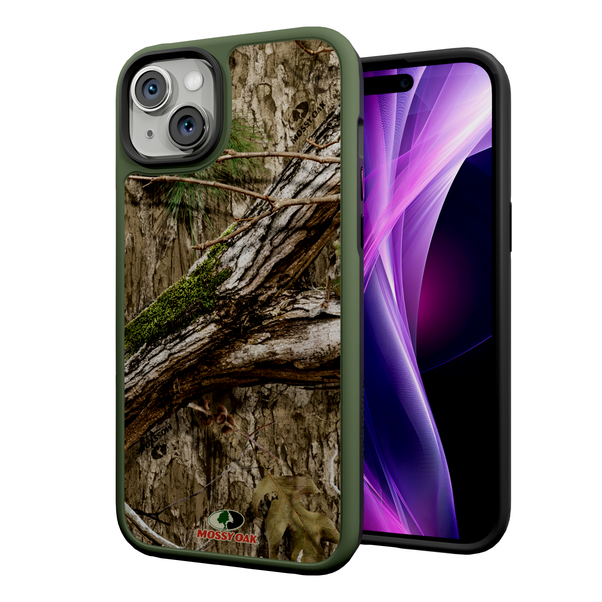 Mossy Oak Fortitude Series for Apple iPhone 15 Plus - Country DNA Olive Green