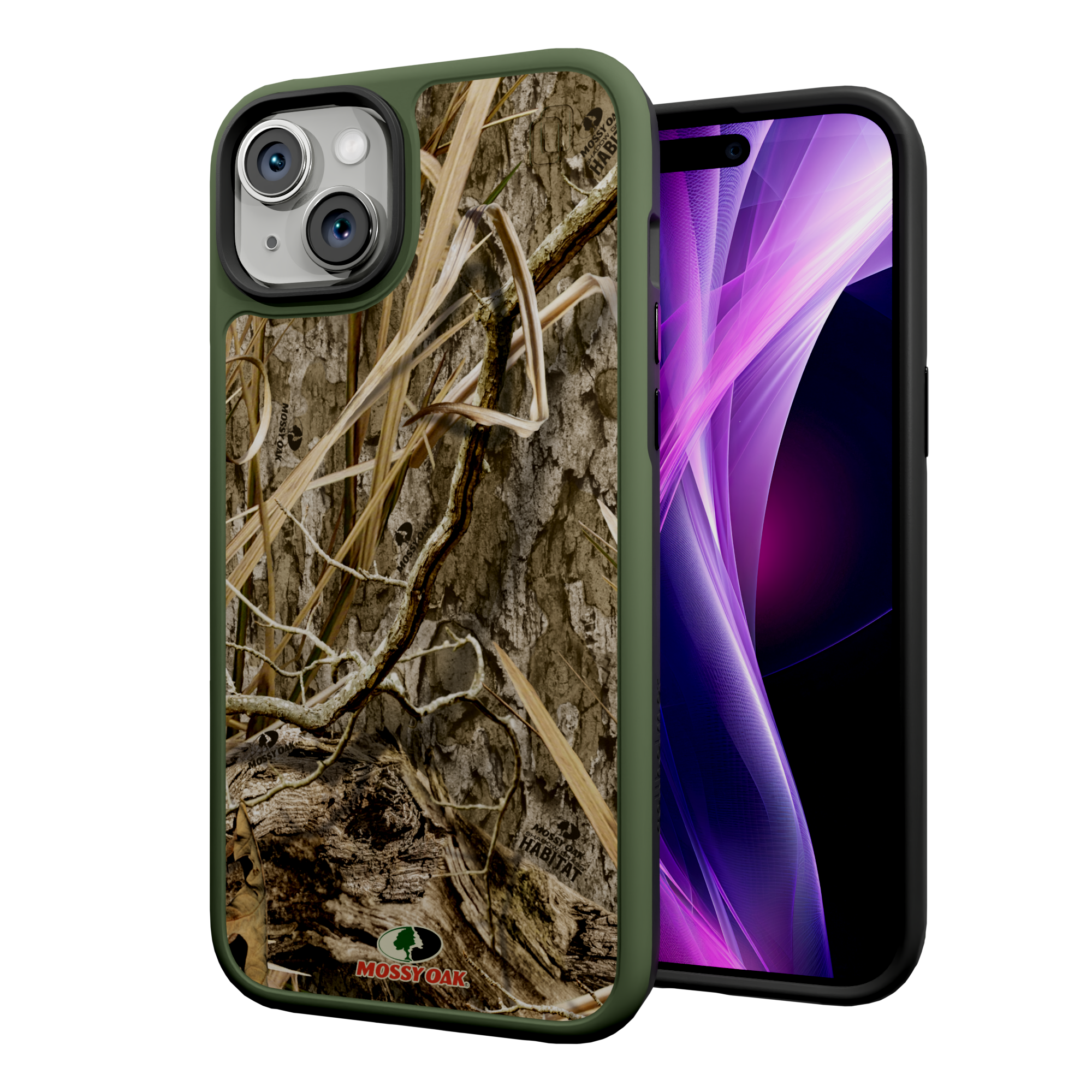 Mossy Oak Fortitude Series for Apple iPhone 15 Plus - Shadow Grass Olive Green