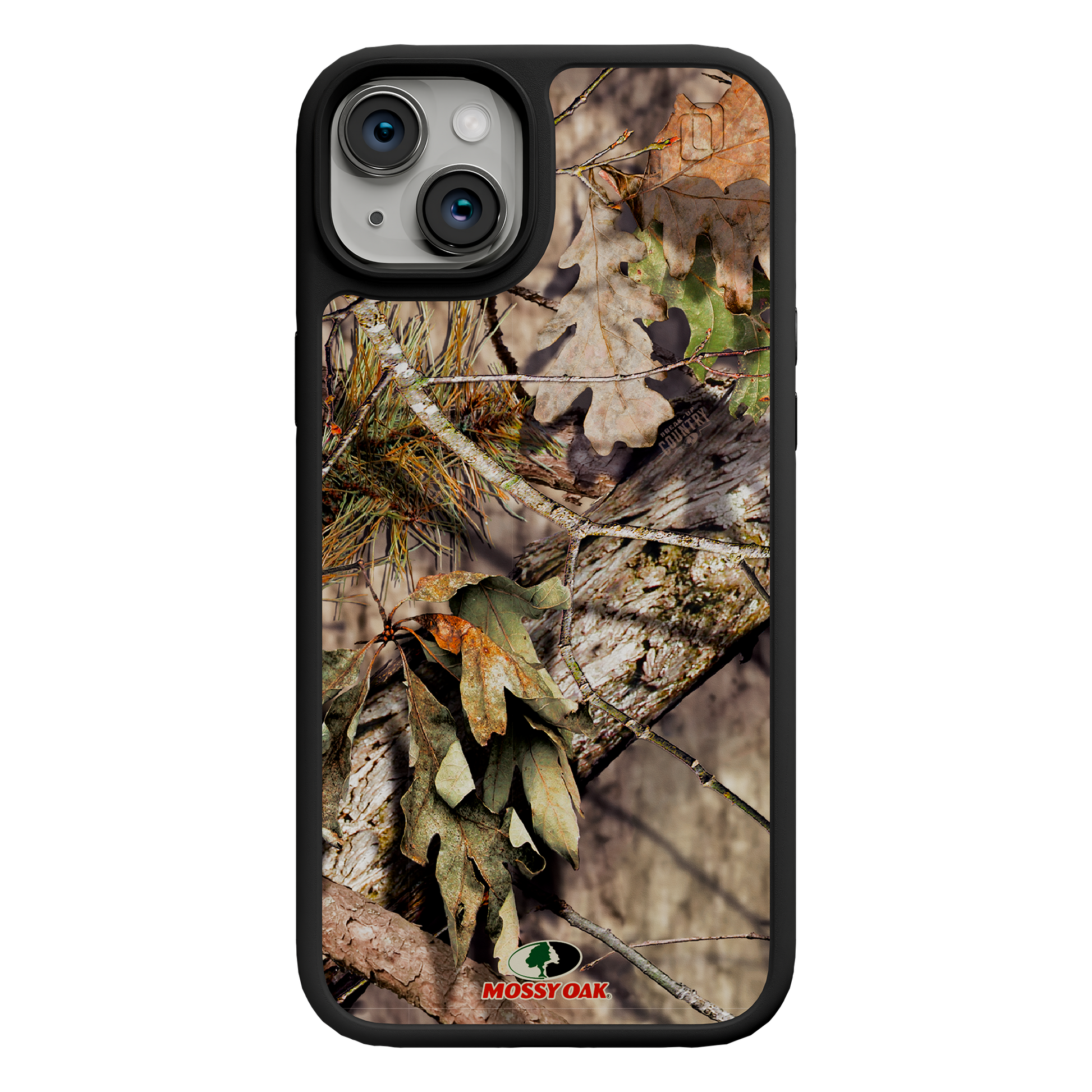 Shock-Absorbent MagSafe® Case for Apple iPhone 15 Plus | Mossy Oak Breakup Country Camo Onyx Black