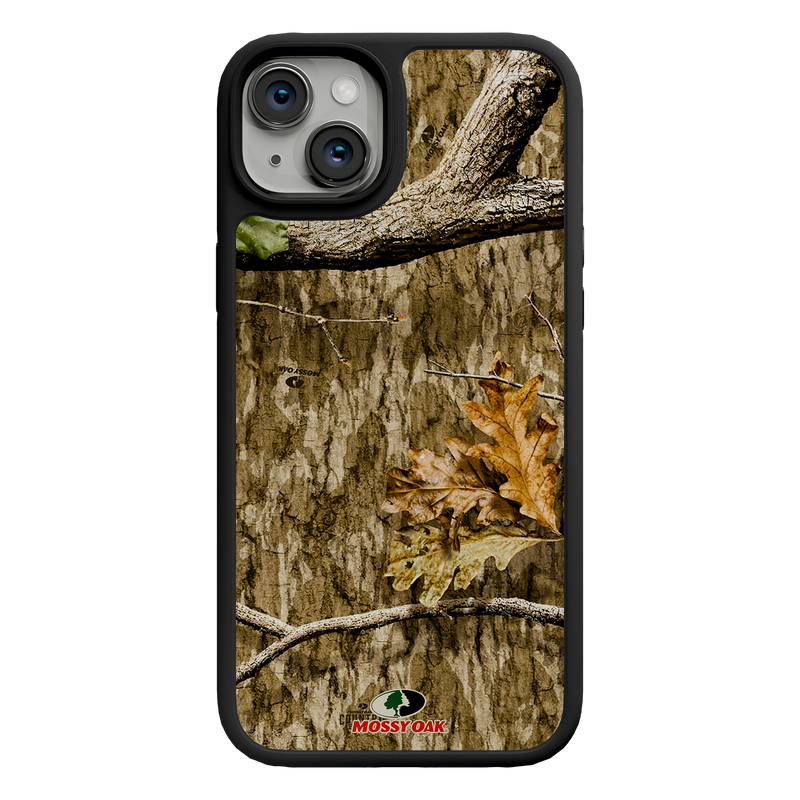Shock-Absorbent MagSafe® Case for Apple iPhone 15 Plus | Mossy Oak Country Roots Camo Onyx Black