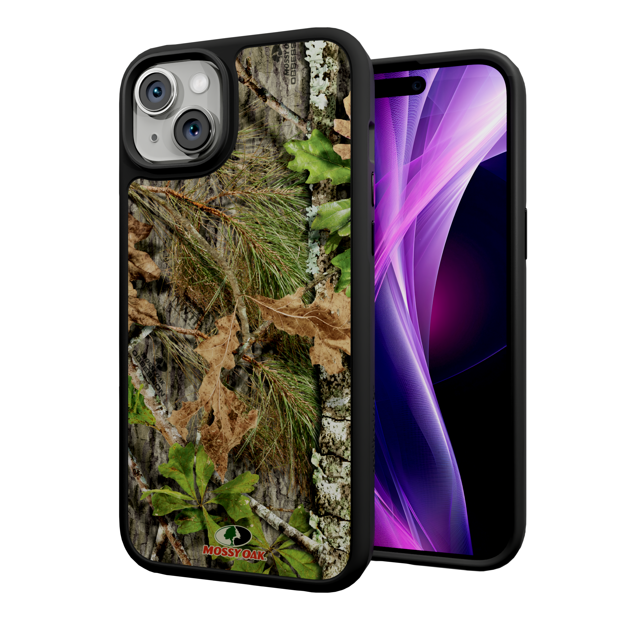 Mossy Oak Fortitude Series for Apple iPhone 15 Plus - Obsession Onyx Black