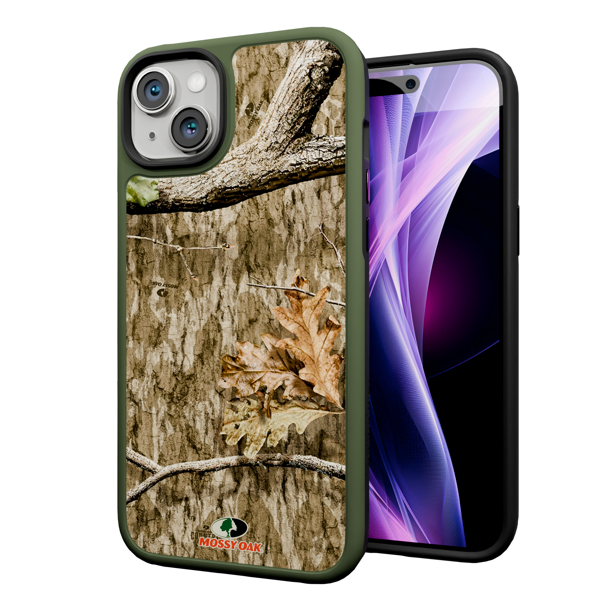 Shock-Absorbent MagSafe® Case for Apple iPhone 15 Plus | Mossy Oak Country Roots Camo