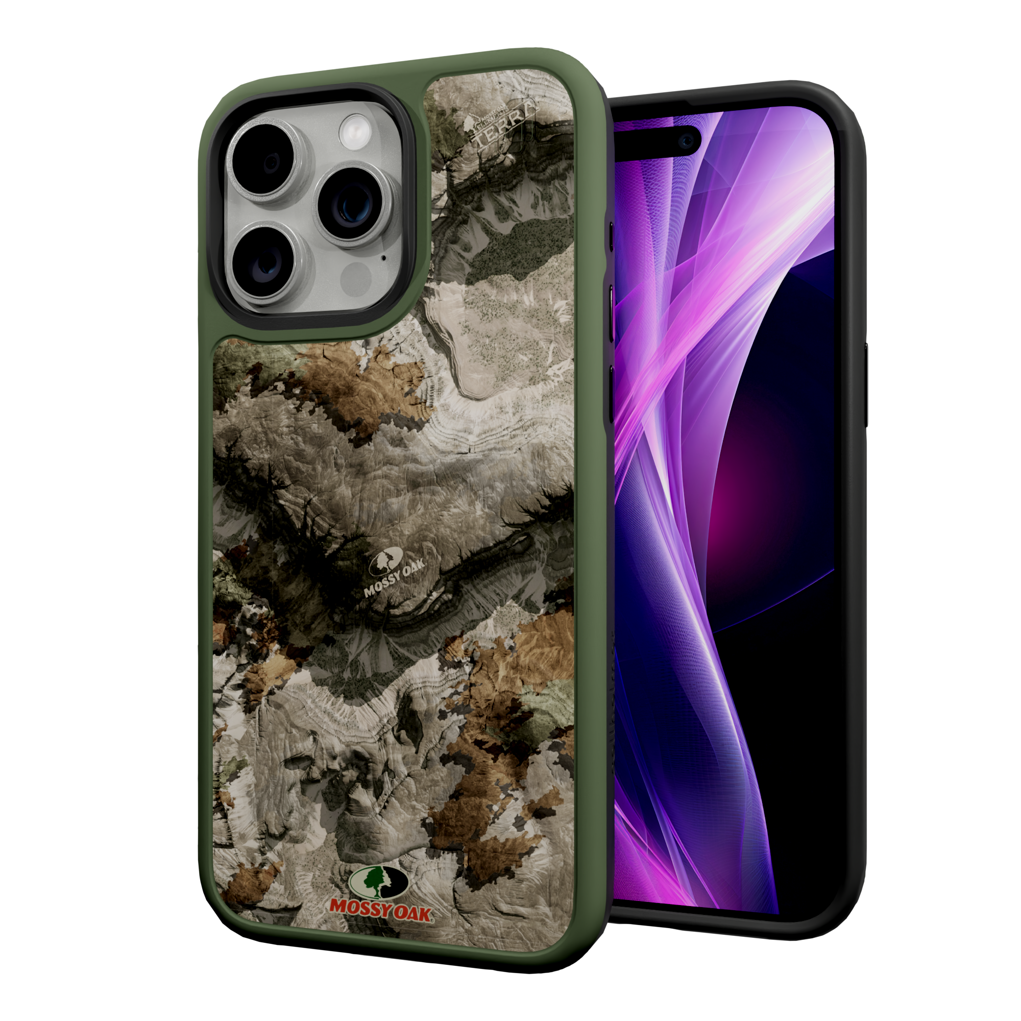 Mossy Oak Fortitude Series for Apple iPhone 15 Pro Max - Terra Gila Olive Green