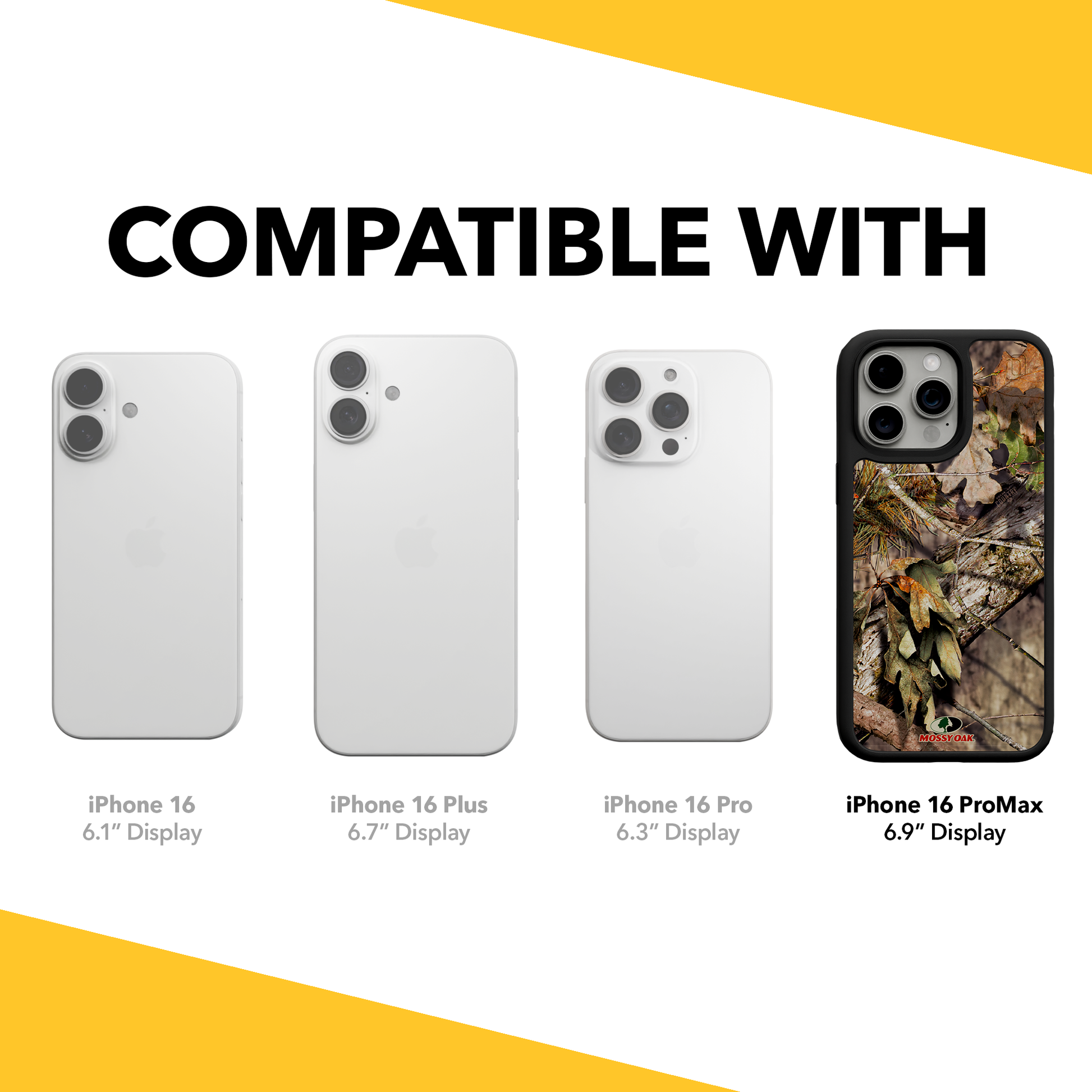 Shock-Absorbent MagSafe® Case for Apple iPhone 15 Pro Max | Mossy Oak Breakup Country Camo Onyx Black