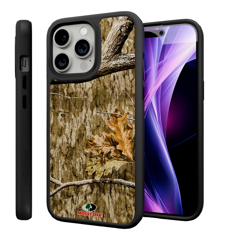 Shock-Absorbent MagSafe® Case for Apple iPhone 15 Pro Max | Mossy Oak Country Roots Camo Onyx Black