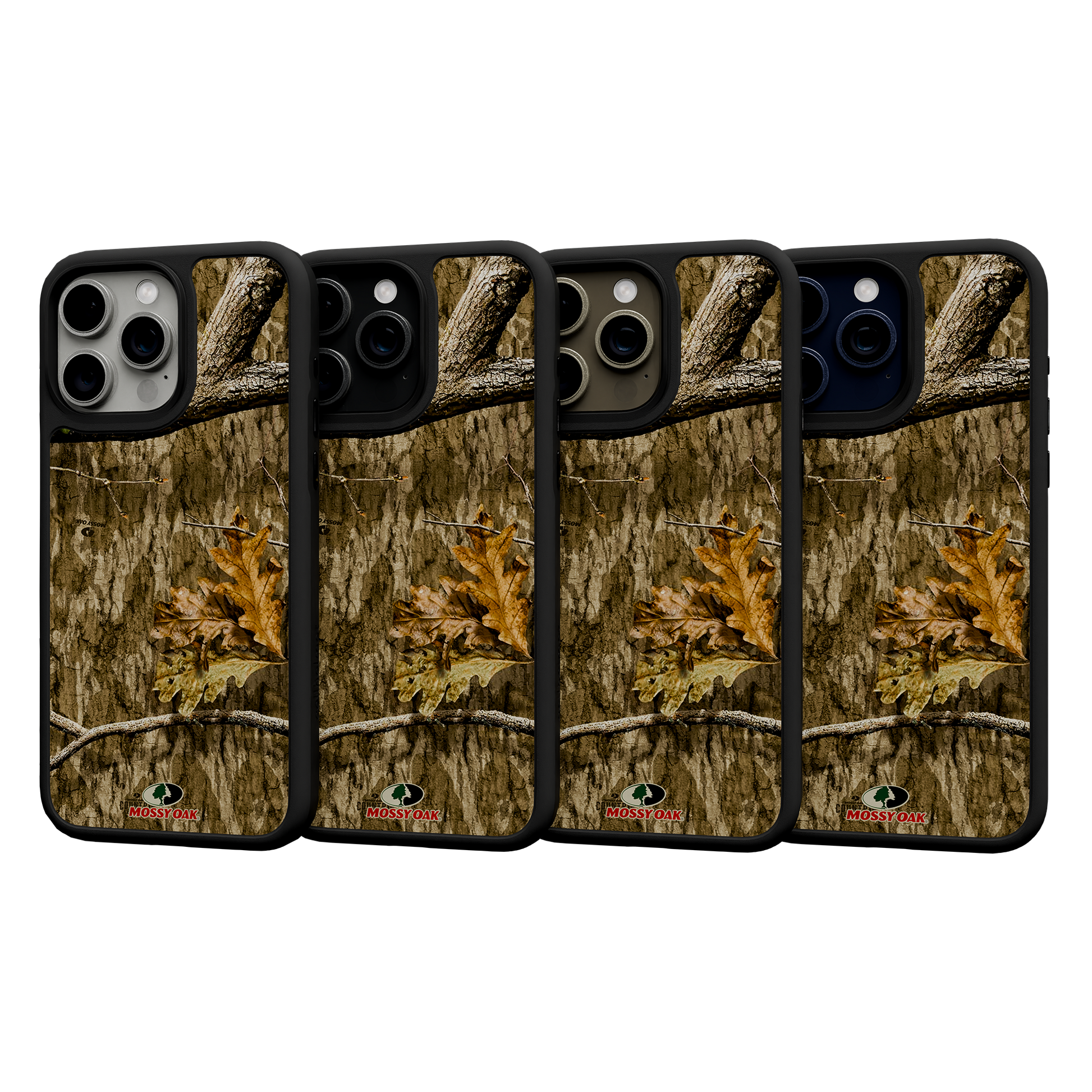 Shock-Absorbent MagSafe® Case for Apple iPhone 15 Pro Max | Mossy Oak Country Roots Camo Onyx Black