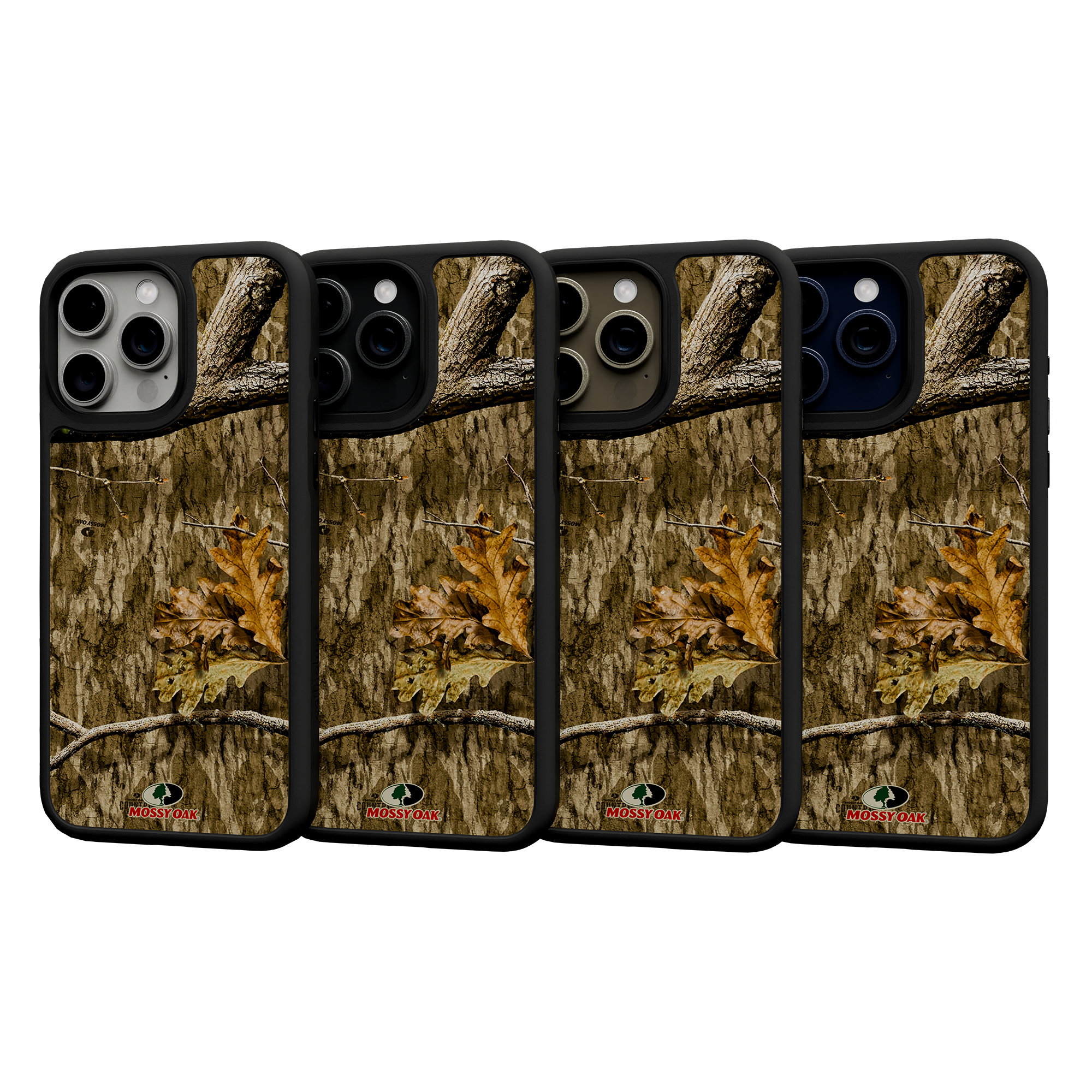 Shock-Absorbent MagSafe® Case for Apple iPhone 15 Pro Max | Mossy Oak Country Roots Camo Onyx Black
