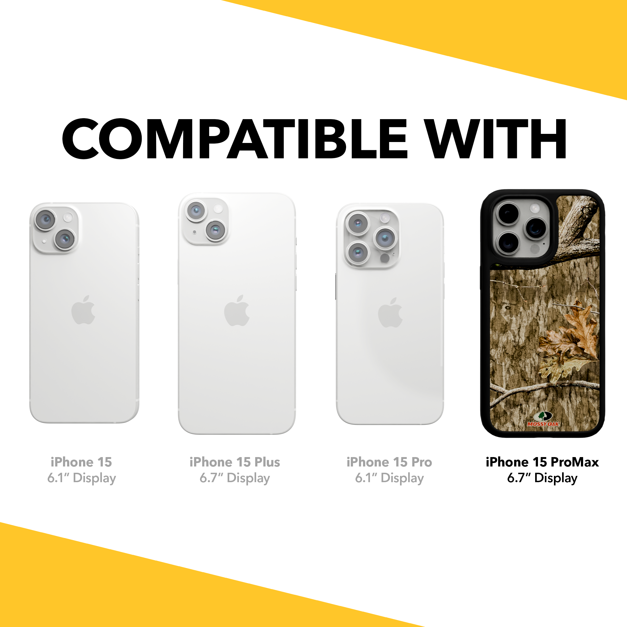Shock-Absorbent MagSafe® Case for Apple iPhone 15 Pro Max | Mossy Oak Country Roots Camo