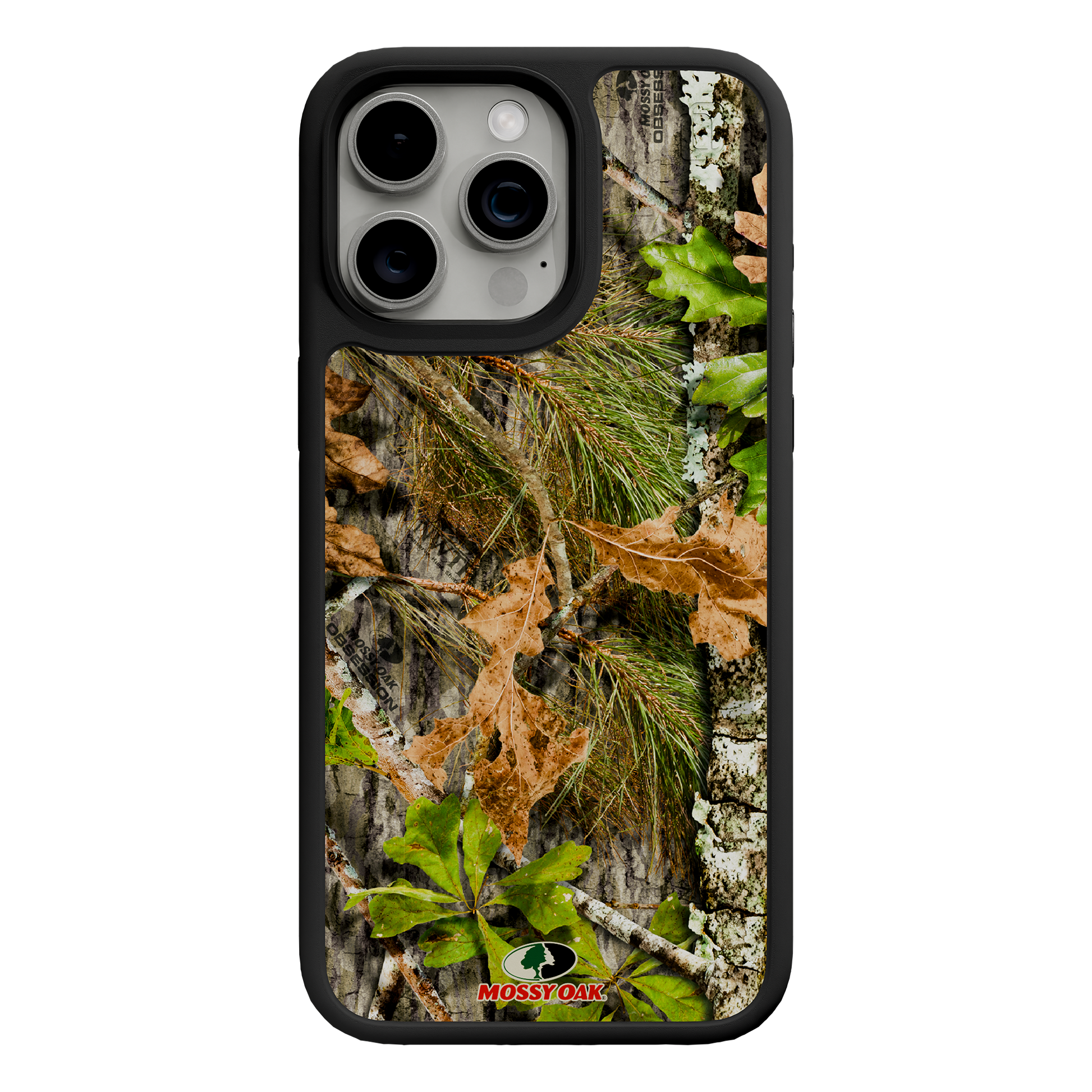 Shock-Absorbent MagSafe® Case for Apple iPhone 15 Pro Max | Mossy Oak Obsession Camo Onyx Black