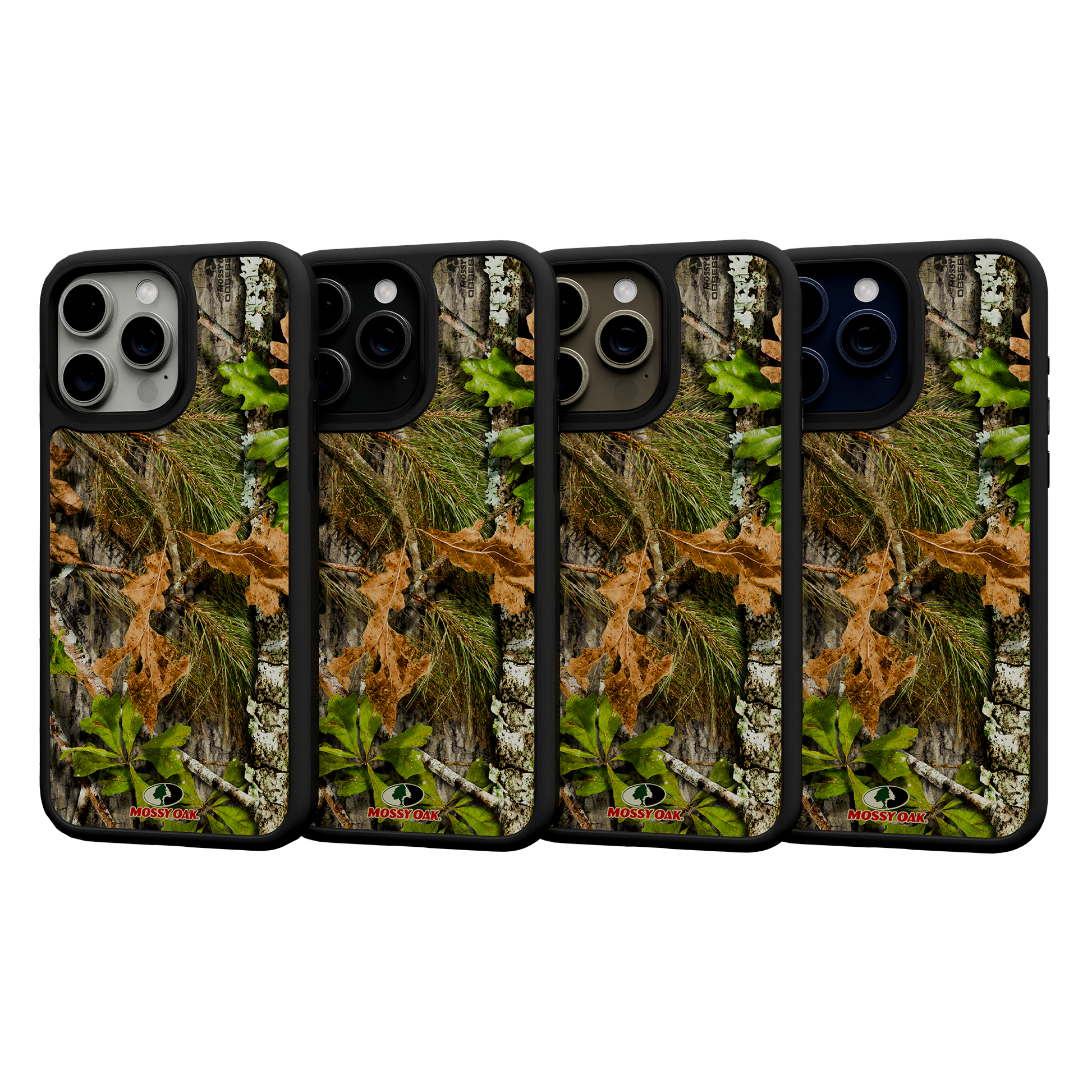 Shock-Absorbent MagSafe® Case for Apple iPhone 15 Pro Max | Mossy Oak Obsession Camo Onyx Black