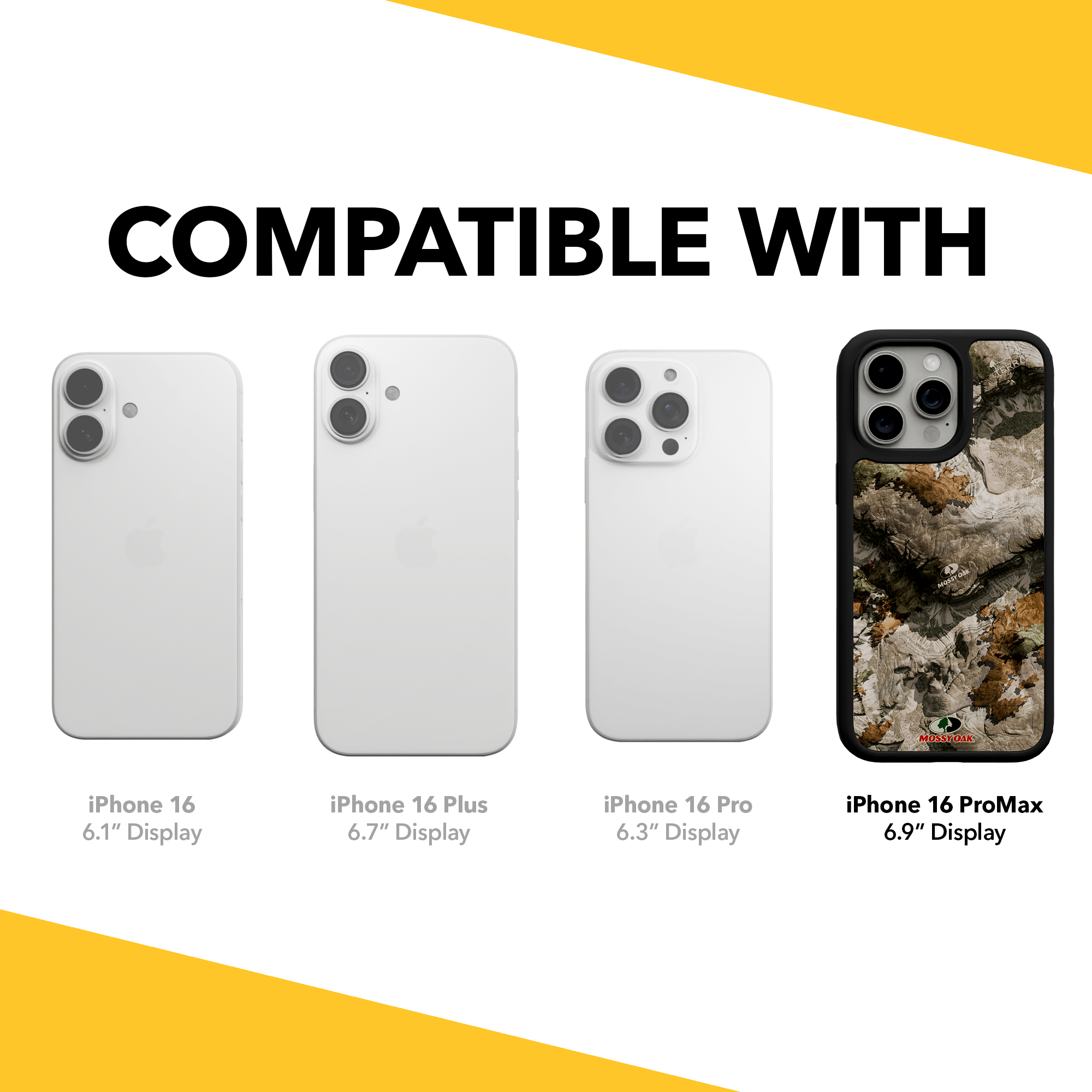 Shock-Absorbent MagSafe® Case for Apple iPhone 15 Pro Max | Mossy Oak Terra Gila Camo Onyx Black