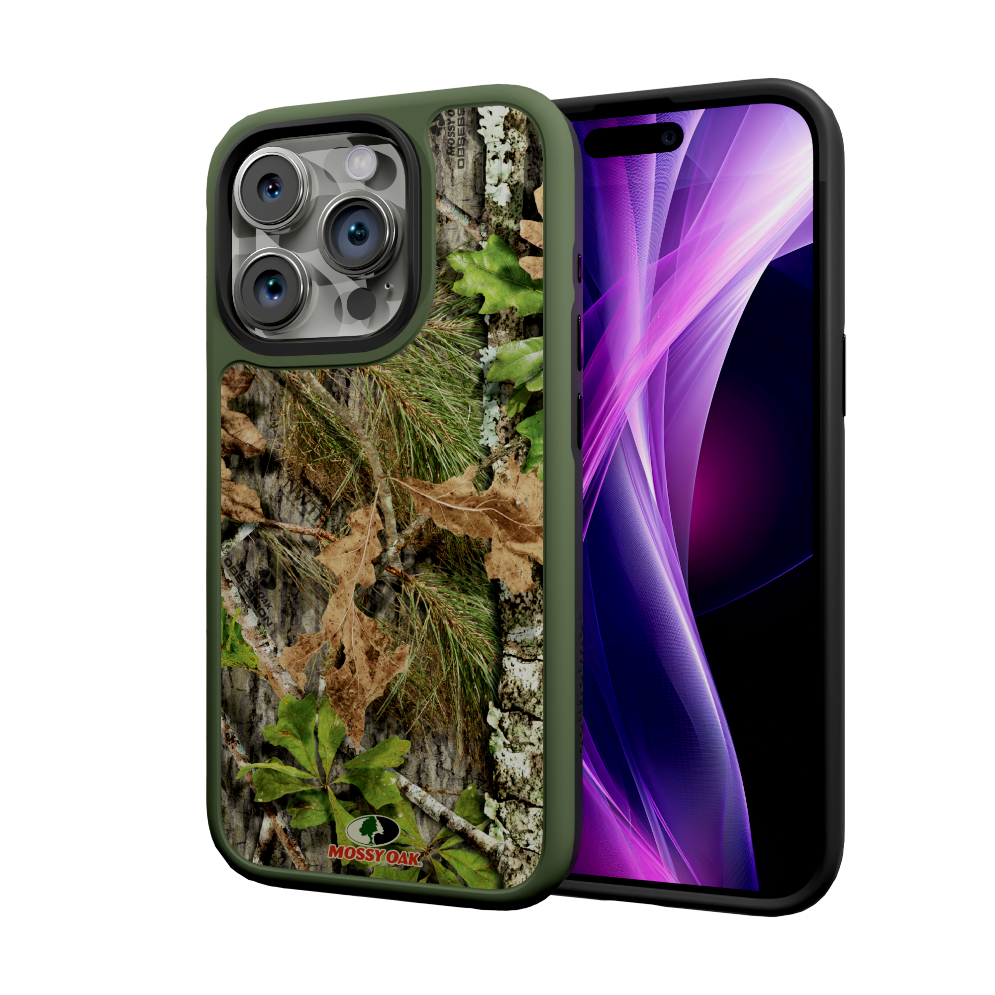 Mossy Oak Fortitude Series for Apple iPhone 15 Pro - Obsession Olive Green