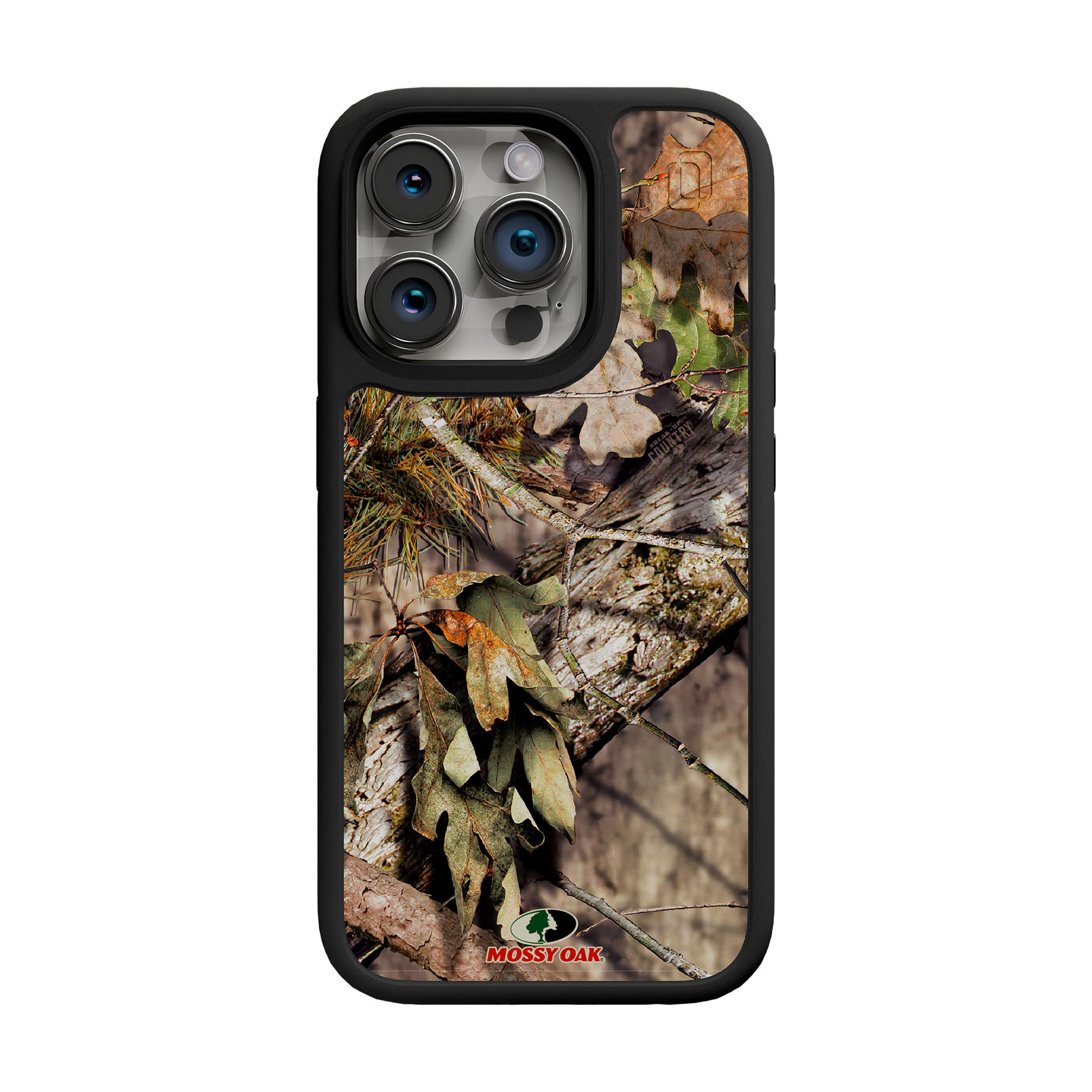 Shock-Absorbent MagSafe® Case for Apple iPhone 15 Pro | Mossy Oak Breakup Country Camo Onyx Black
