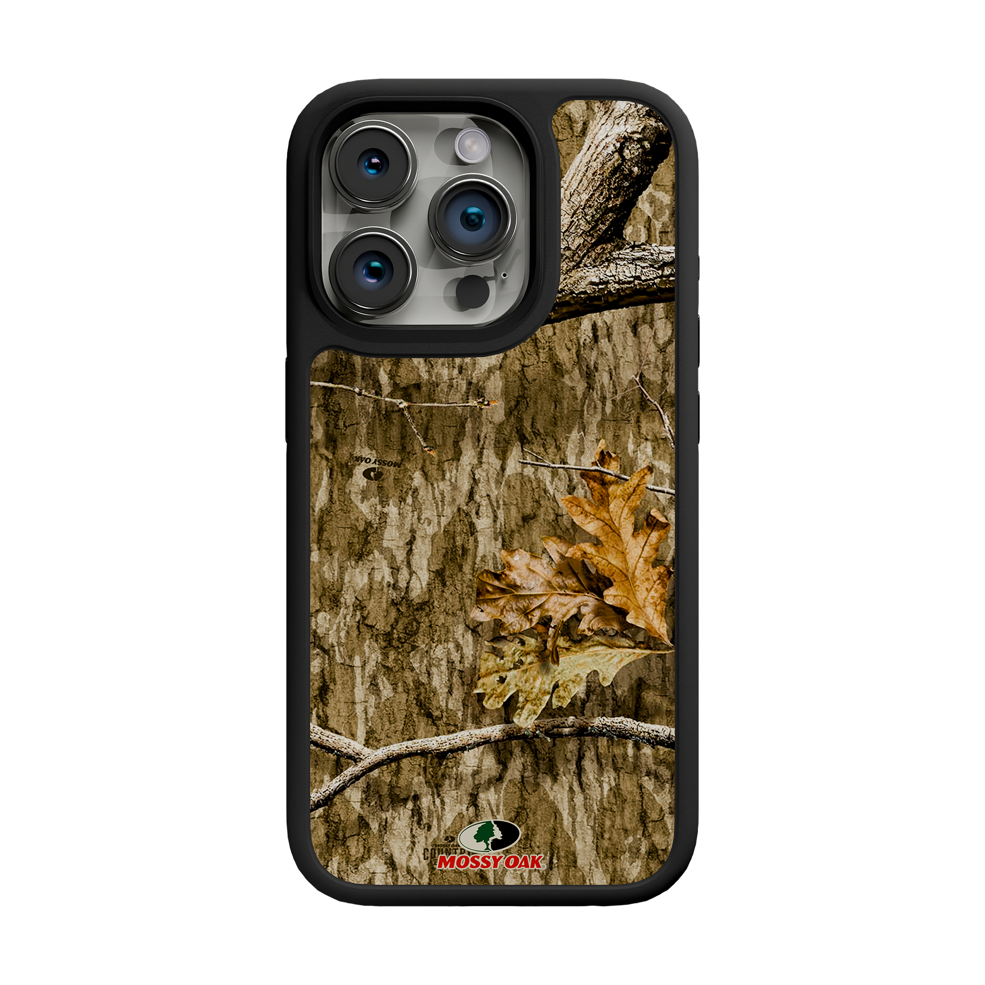 Shock-Absorbent MagSafe® Case for Apple iPhone 15 Pro | Mossy Oak Country Roots Camo Onyx Black