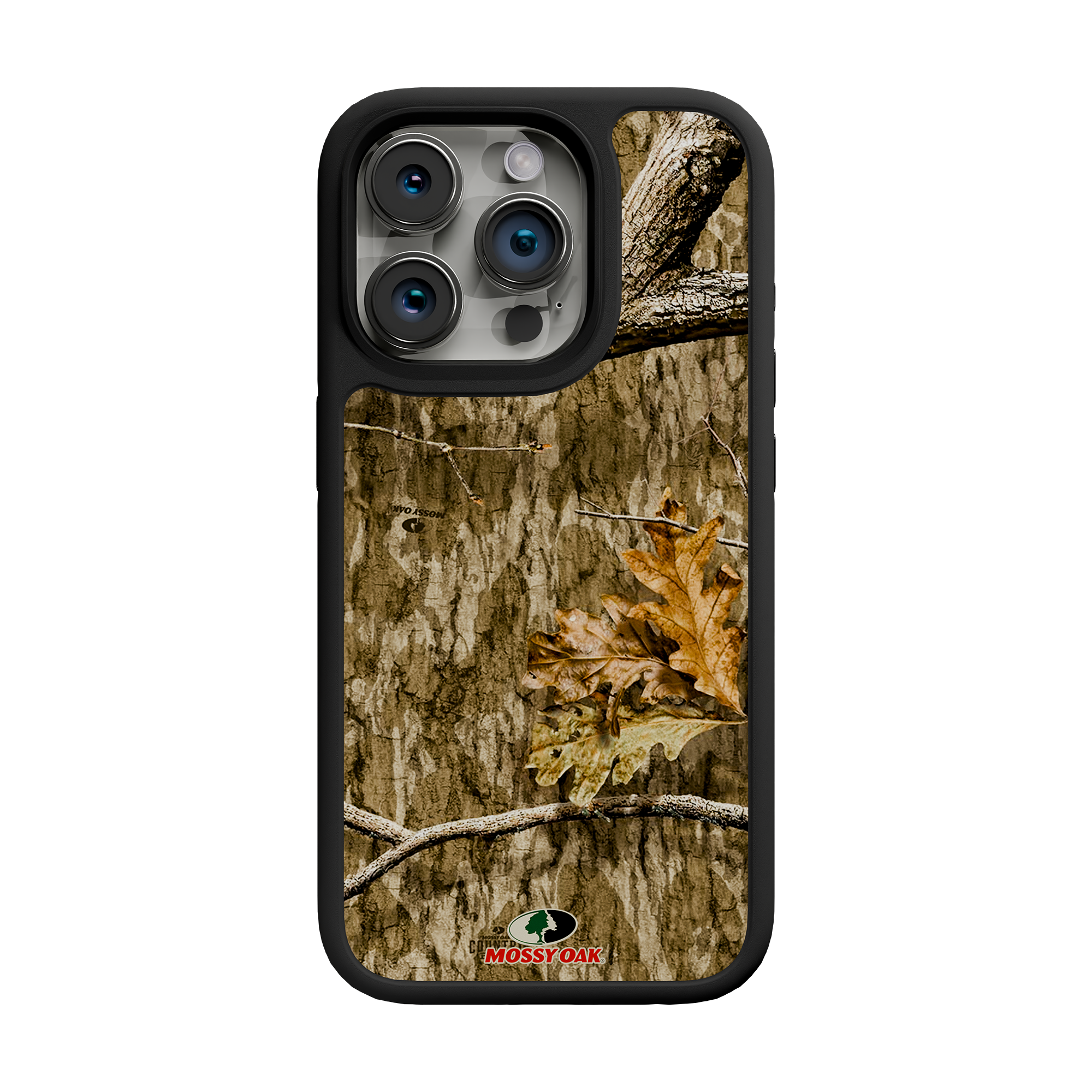 Shock-Absorbent MagSafe® Case for Apple iPhone 15 Pro | Mossy Oak Country Roots Camo Onyx Black