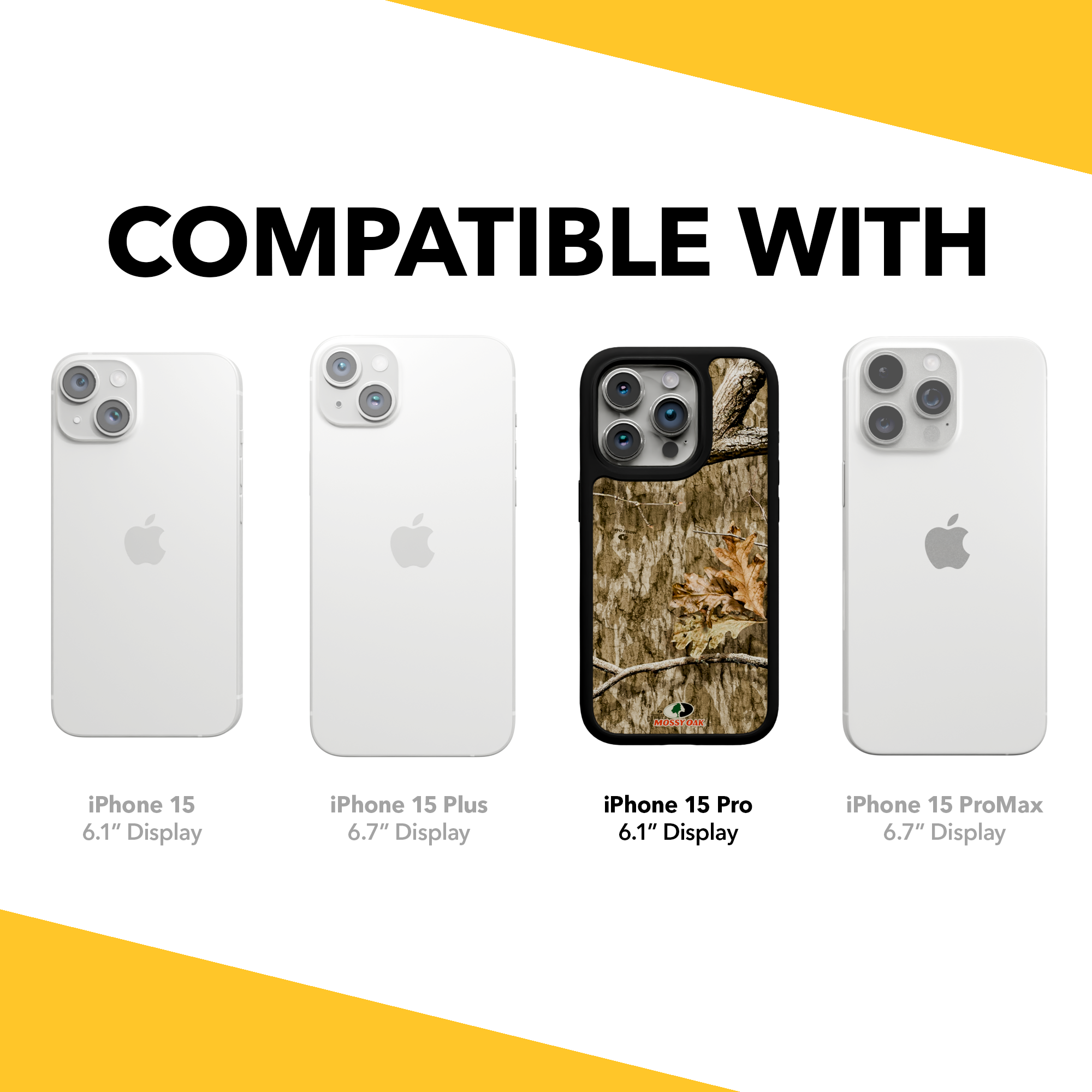 Shock-Absorbent MagSafe® Case for Apple iPhone 15 Pro | Mossy Oak Country Roots Camo