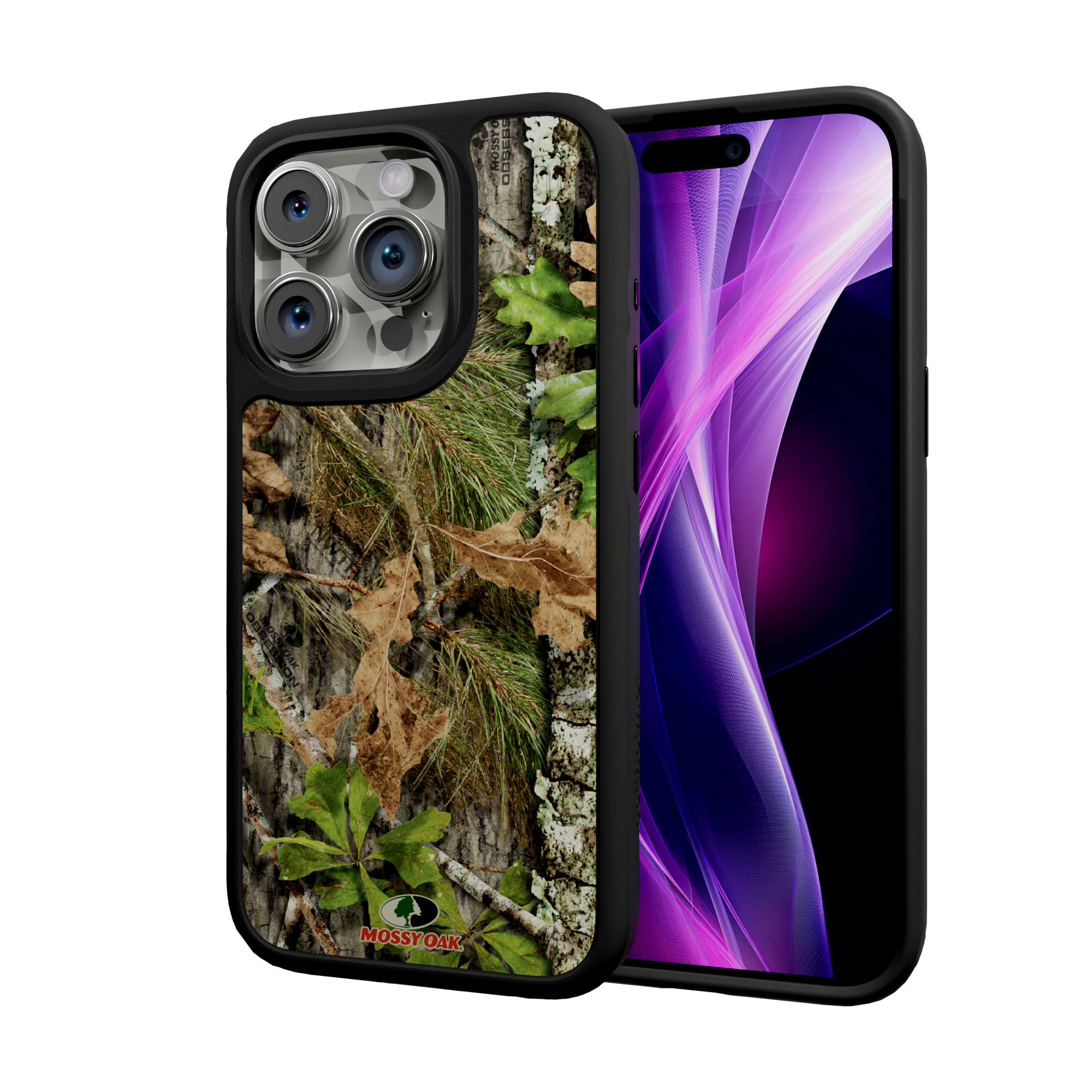 Mossy Oak Fortitude Series for Apple iPhone 15 Pro - Obsession Onyx Black