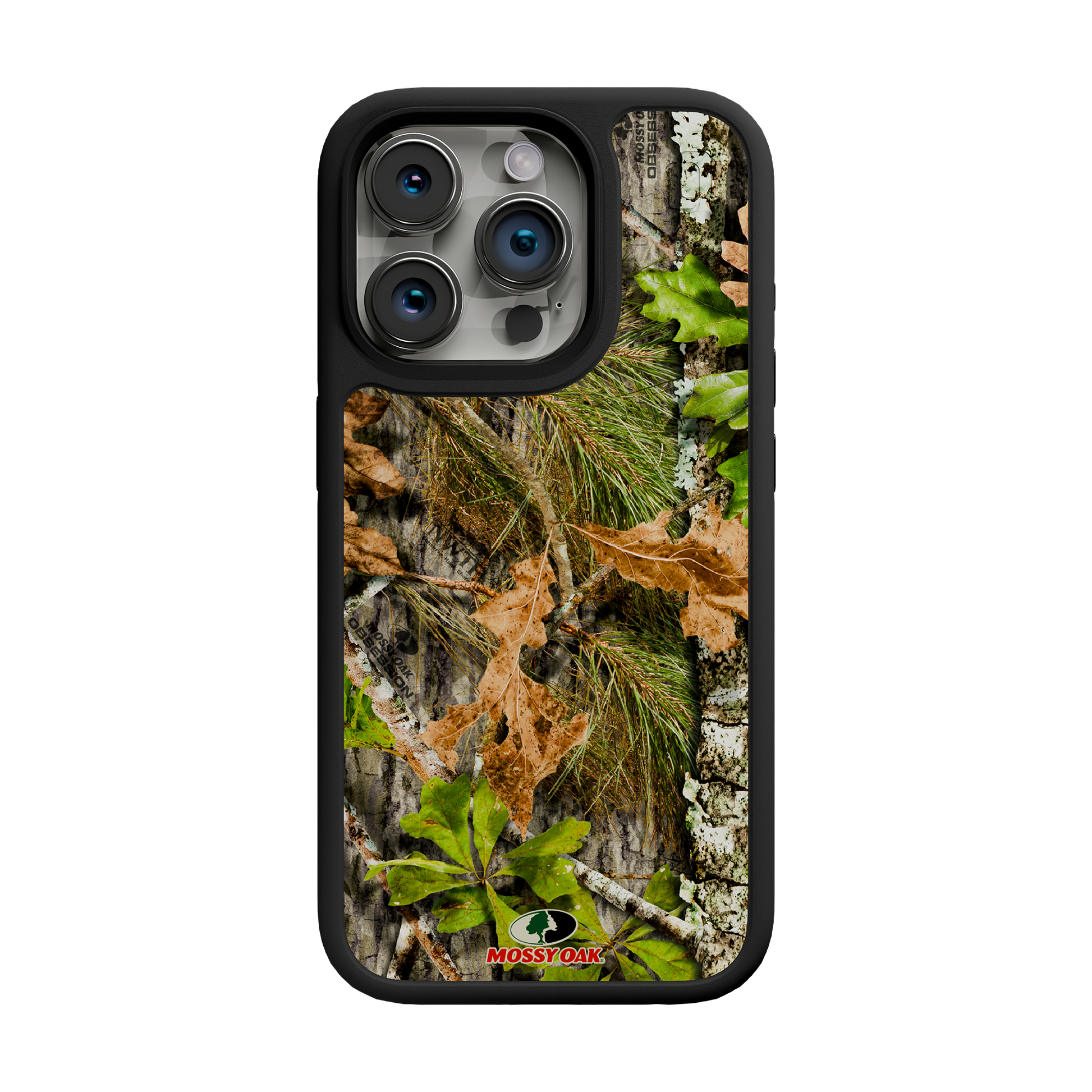Shock-Absorbent MagSafe® Case for Apple iPhone 15 Pro | Mossy Oak Obsession Camo Onyx Black