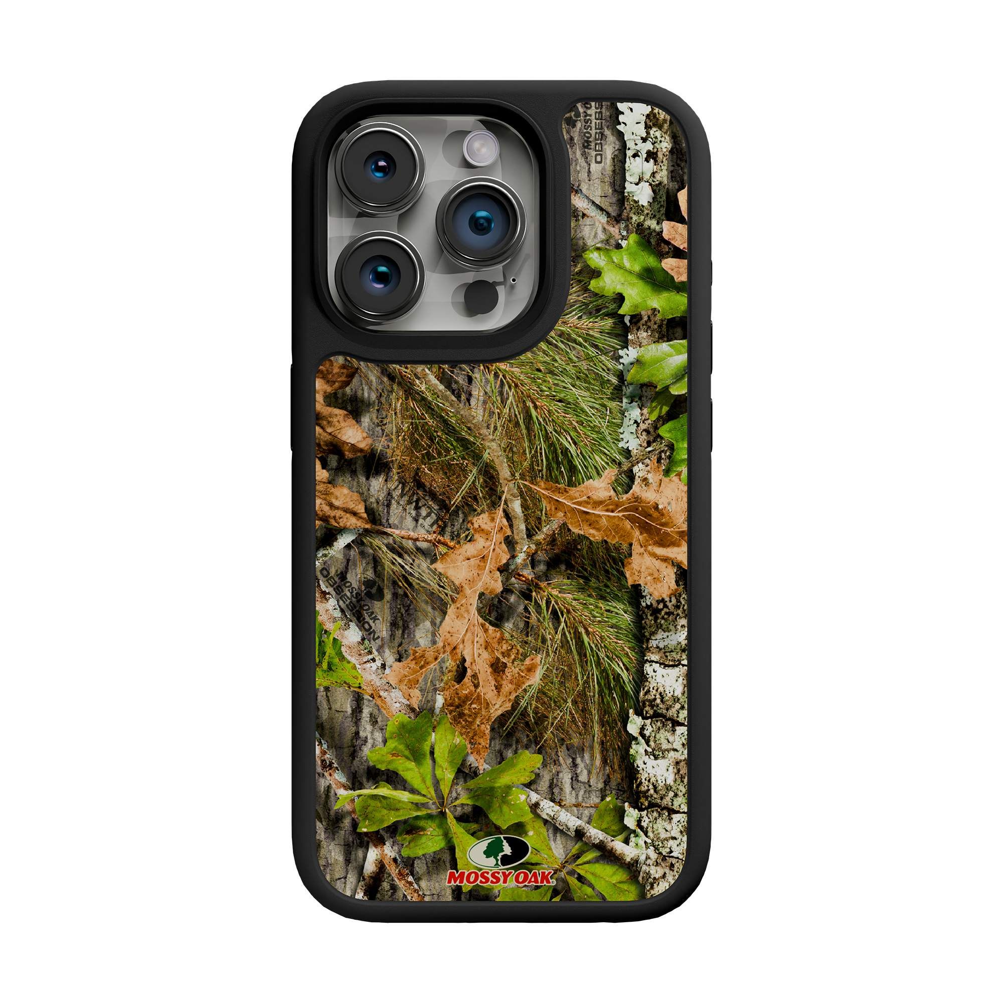 Shock-Absorbent MagSafe® Case for Apple iPhone 15 Pro | Mossy Oak Obsession Camo Onyx Black