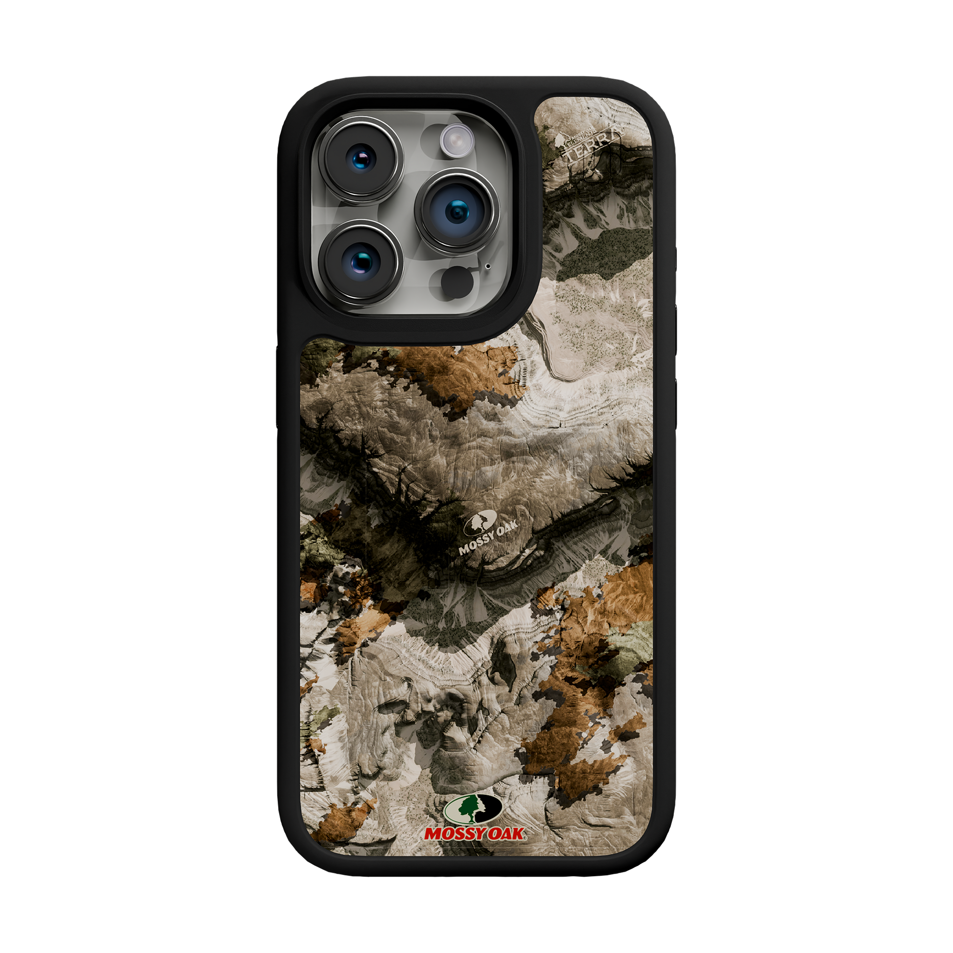 Shock-Absorbent MagSafe® Case for Apple iPhone 15 Pro | Mossy Oak Terra Gila Camo Onyx Black