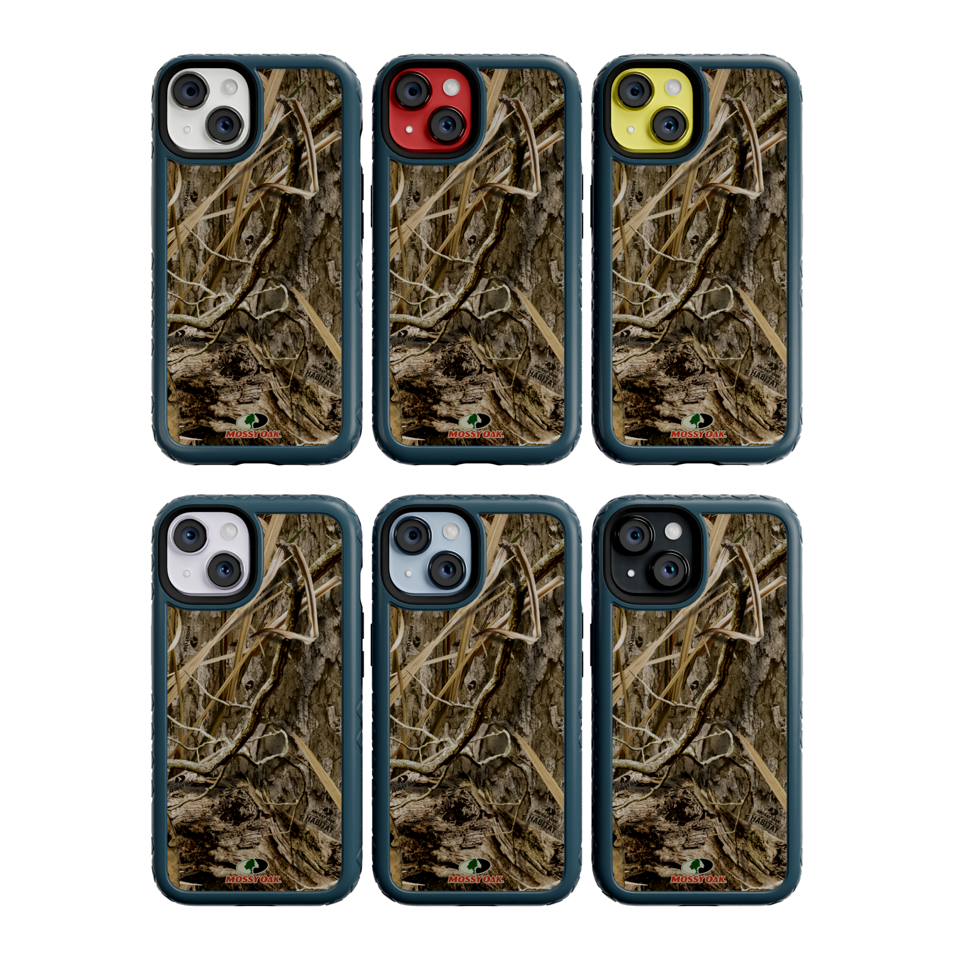 Mossy Oak Fortitude Series for Apple iPhone 14 - Shadow Grass Deep Sea Blue