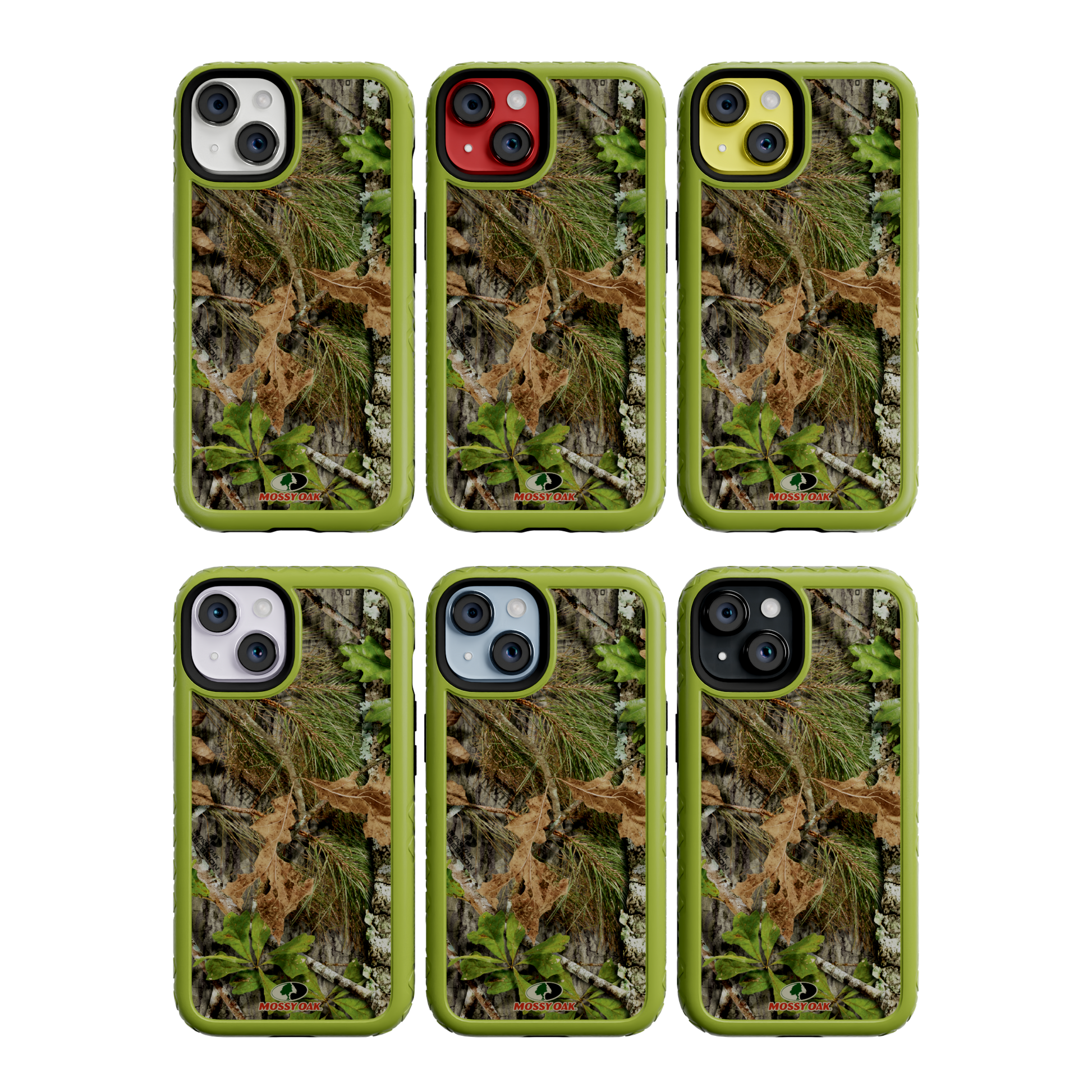 Mossy Oak | MagSafe Dual Layer Case for Apple iPhone 14 | Obsession | Fortitude Series Electric Lime