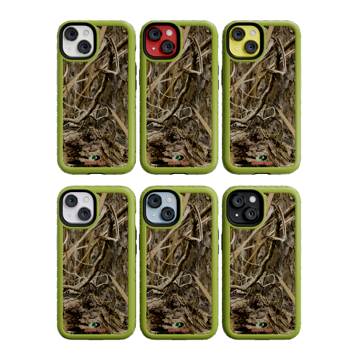 Mossy Oak Fortitude Series for Apple iPhone 14 - Shadow Grass Electric Lime
