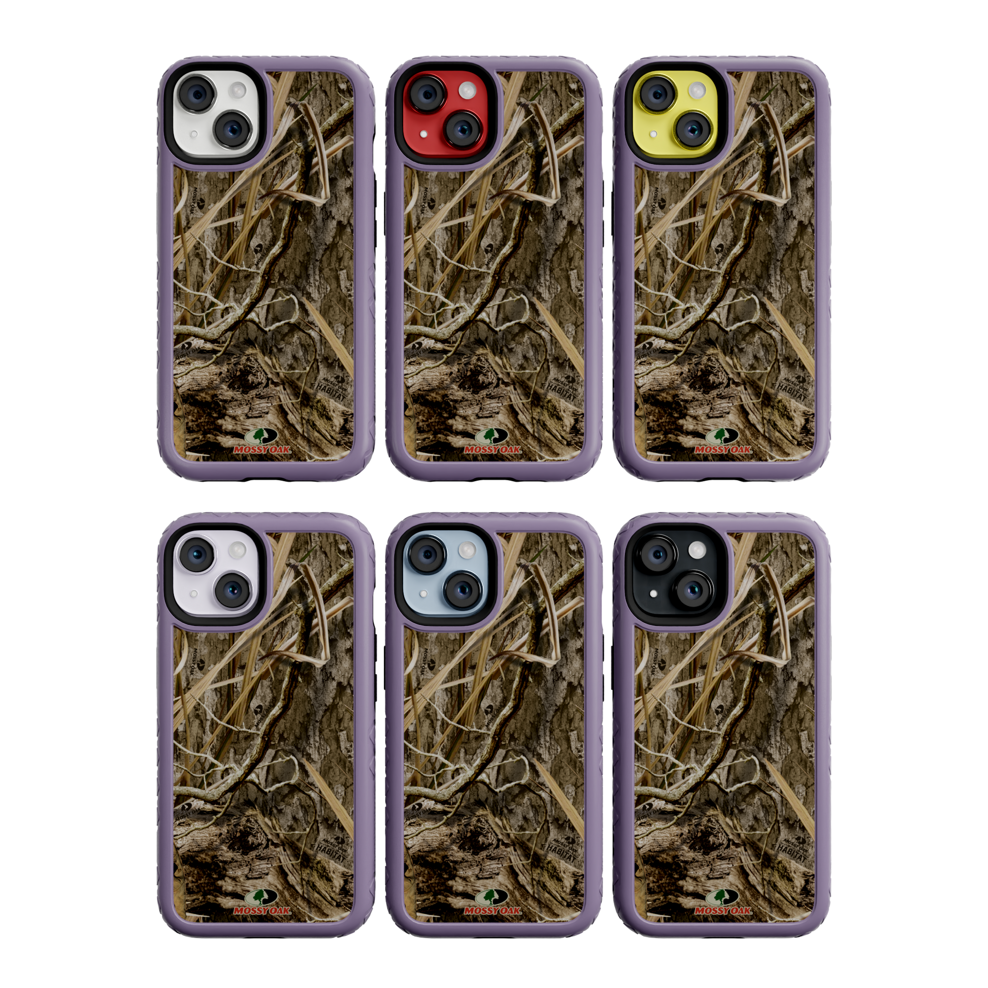 Mossy Oak Fortitude Series for Apple iPhone 14 - Shadow Grass Lilac Blossom Purple