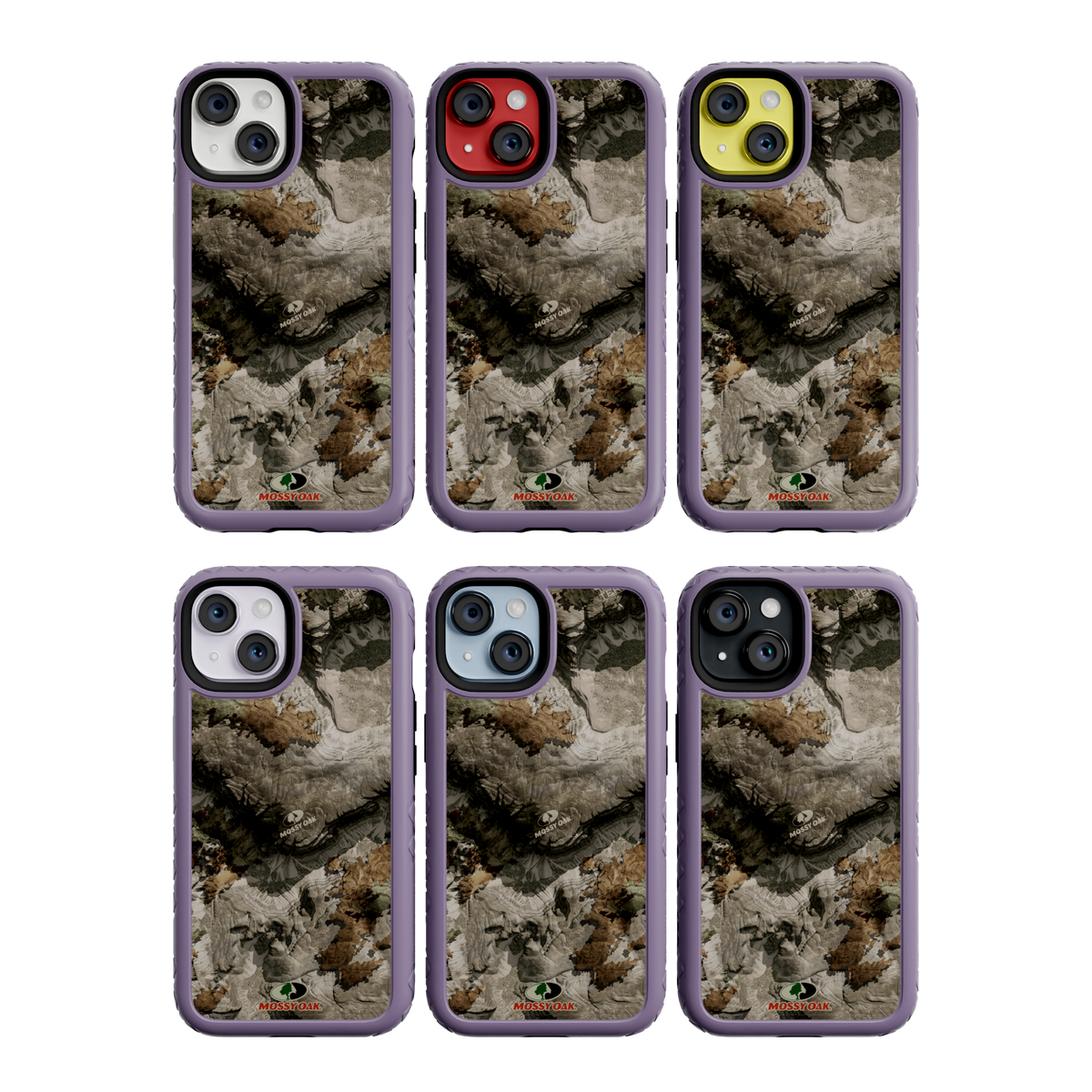 Mossy Oak MagSafe® Dual Layer Case for Apple iPhone 14 - Terra Gila Lilac Blossom Purple