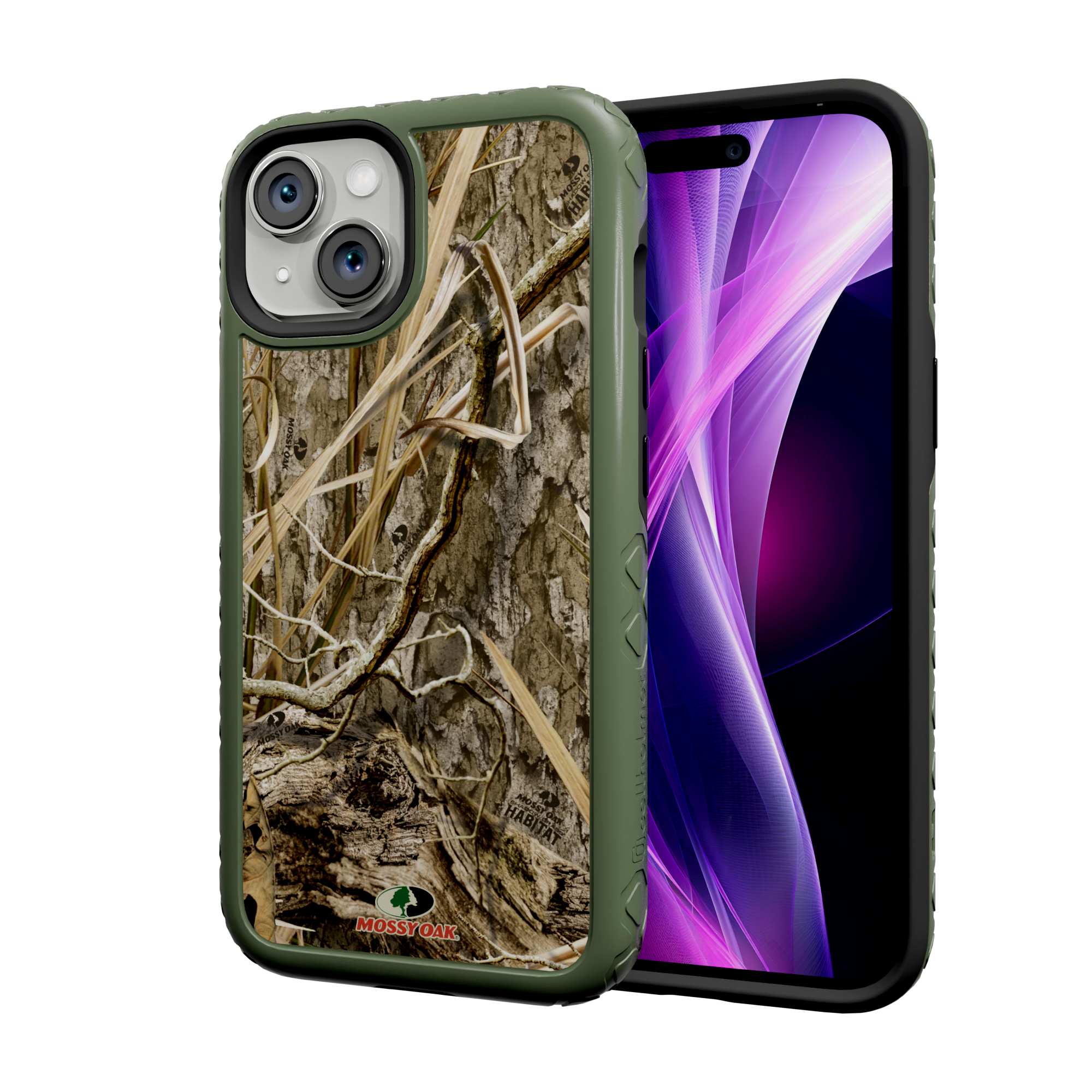 Mossy Oak Fortitude Series for Apple iPhone 14 - Shadow Grass Olive Drab Green