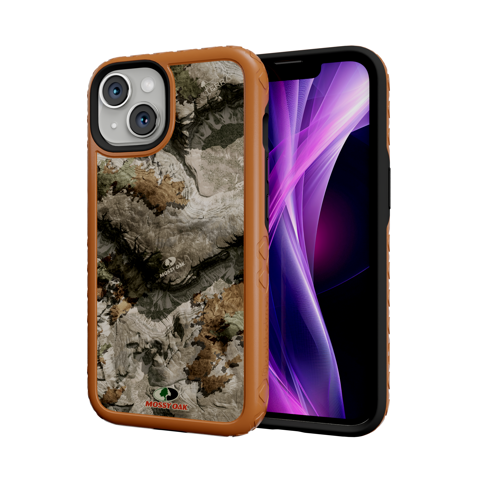 Mossy Oak MagSafe® Dual Layer Case for Apple iPhone 14 - Terra Gila Pumpkin Spice