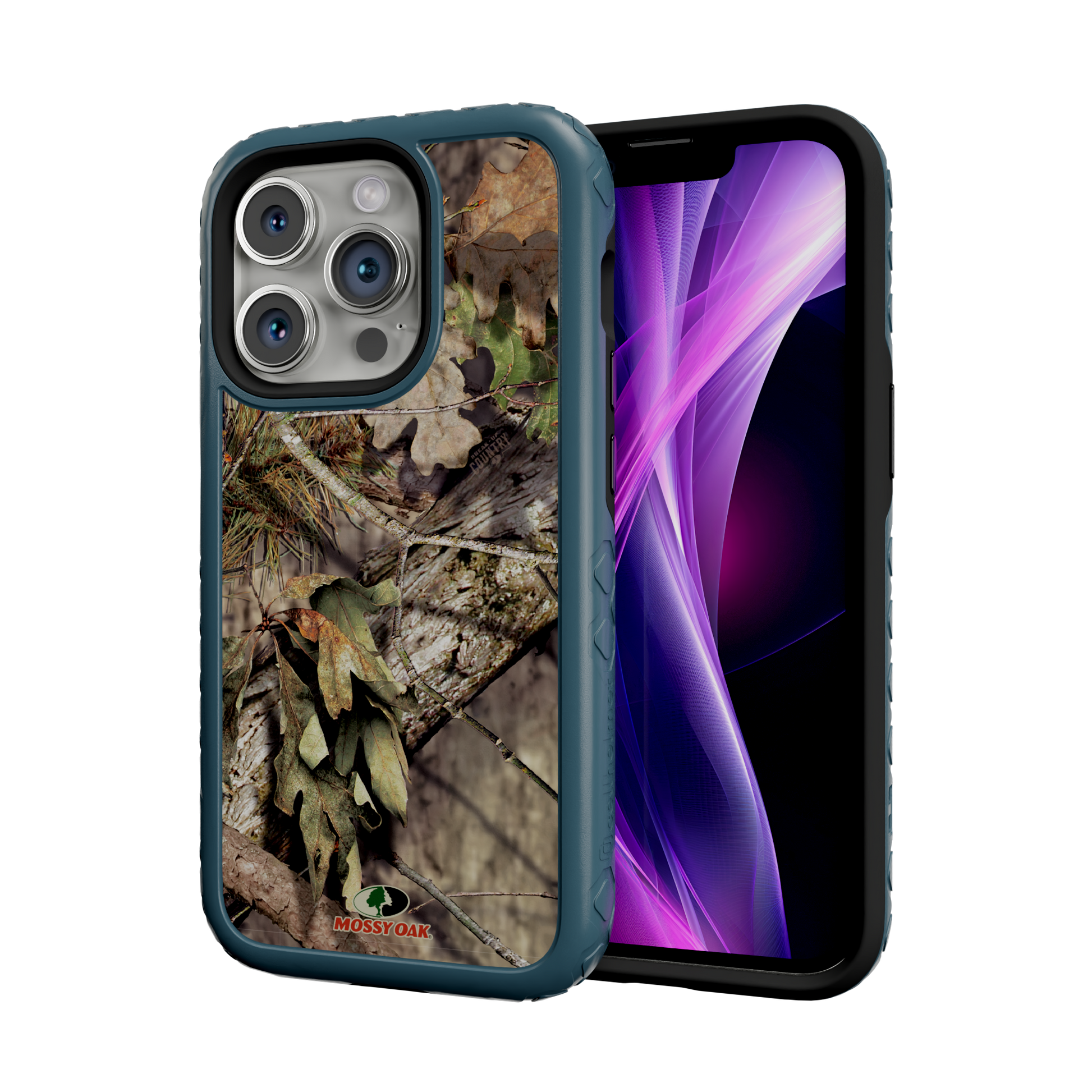 Mossy Oak MagSafe® Dual Layer Case for Apple iPhone 14 Pro - Breakup Country Deep Sea Blue