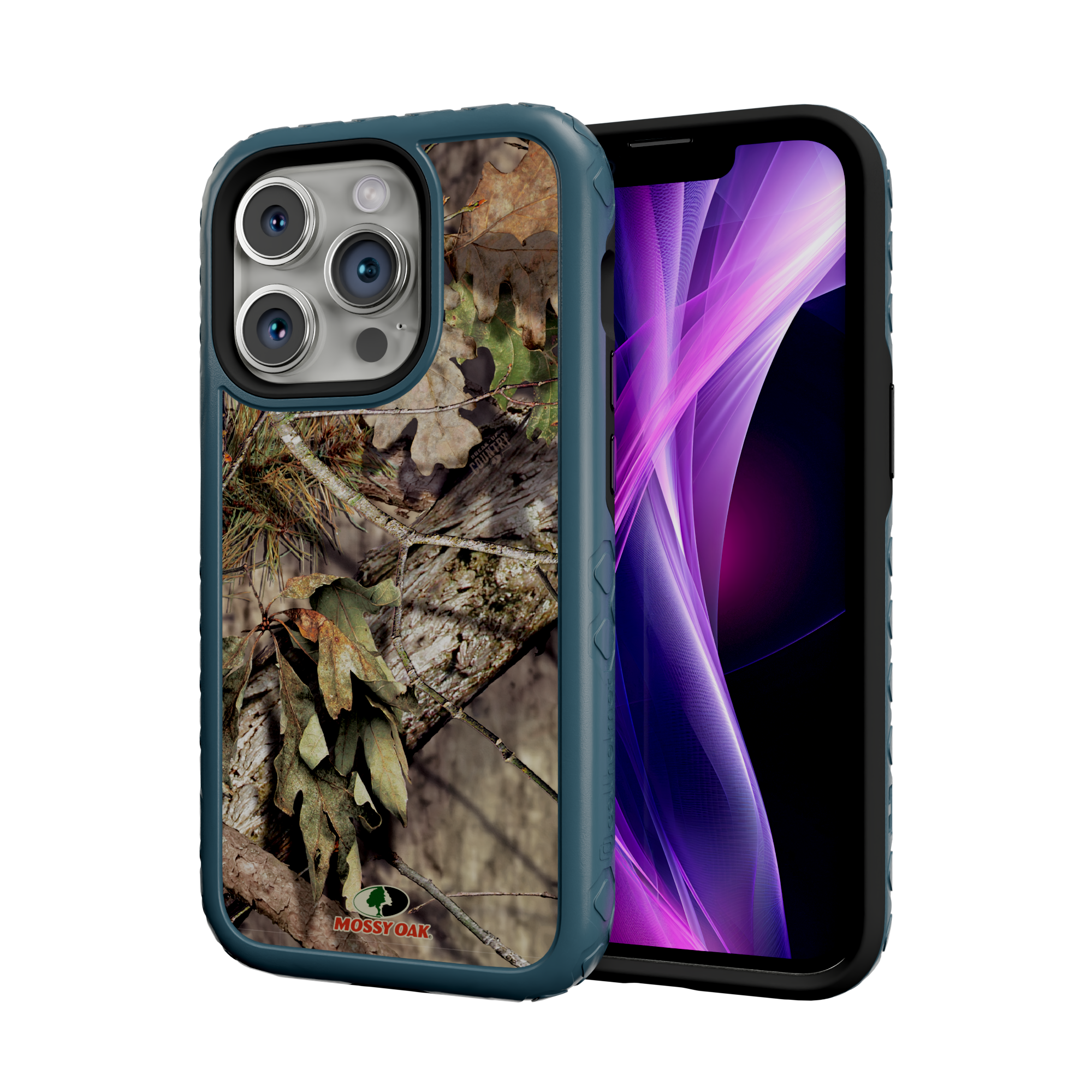 Mossy Oak MagSafe® Dual Layer Case for Apple iPhone 14 Pro - Breakup Country Deep Sea Blue