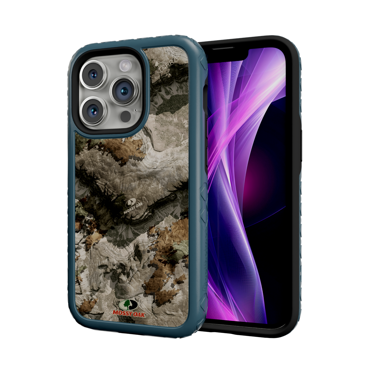 Mossy Oak MagSafe® Dual Layer Case for Apple iPhone 14 Pro - Terra Gila Deep Sea Blue