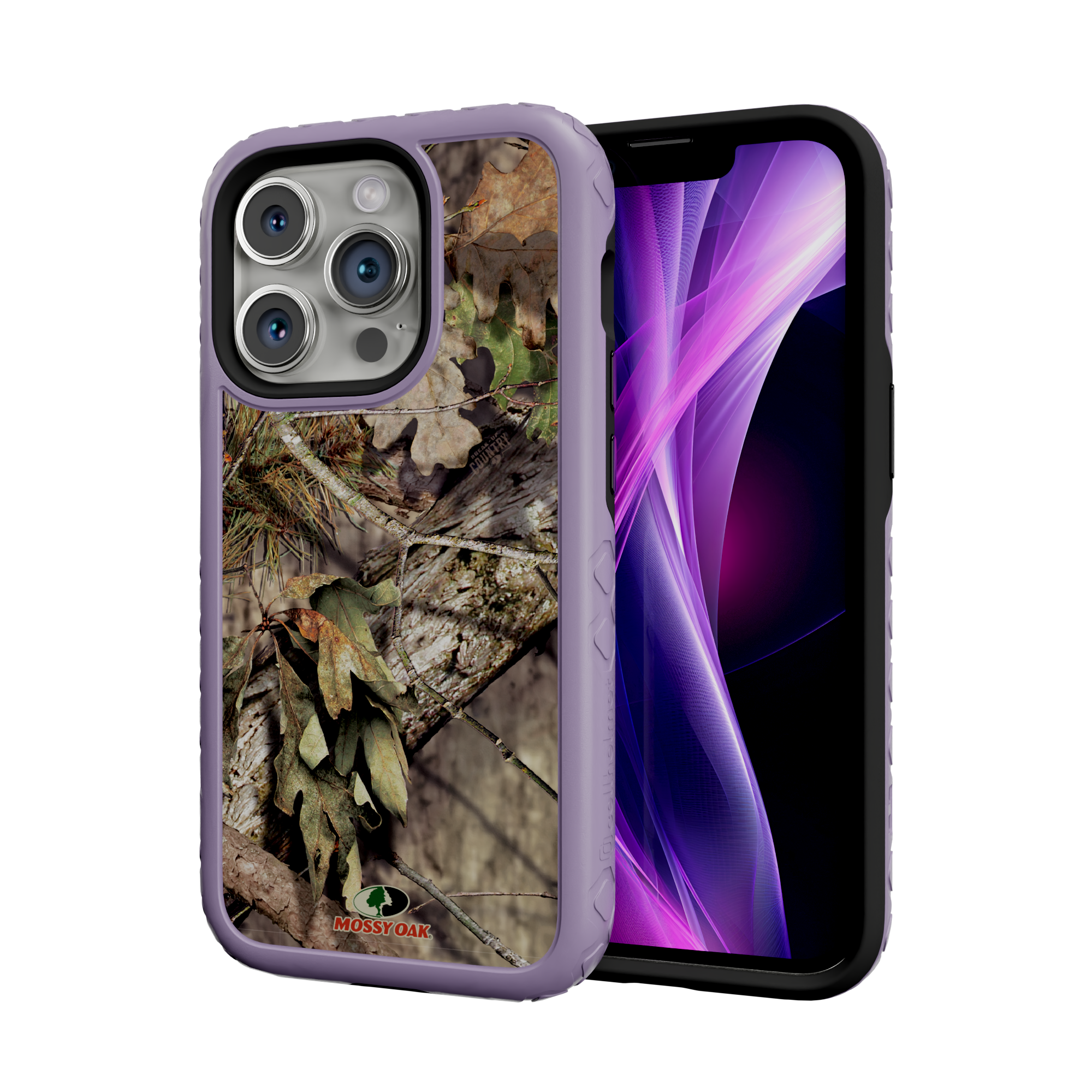 Mossy Oak MagSafe® Dual Layer Case for Apple iPhone 14 Pro - Breakup Country Lilac Blossom Purple